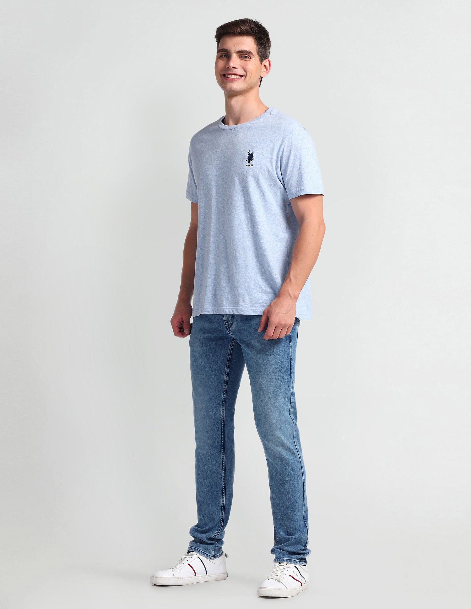 Regallo Skinny Fit Blue Jeans Blue - U.S. Polo Assn. India | Large