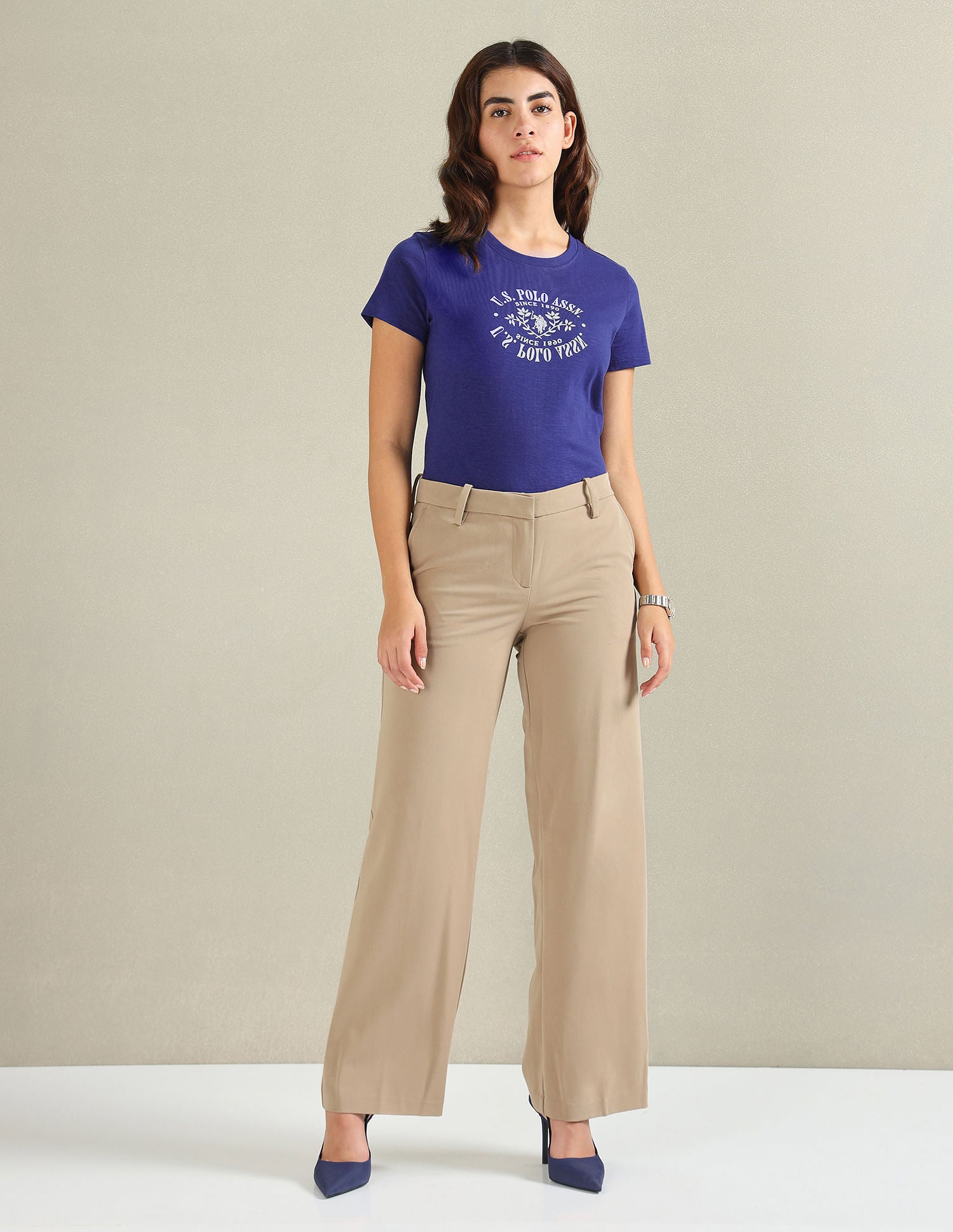 Pure Cotton Brand Print T-Shirt Dark Blue - U.S. POLO ASSN. | Large