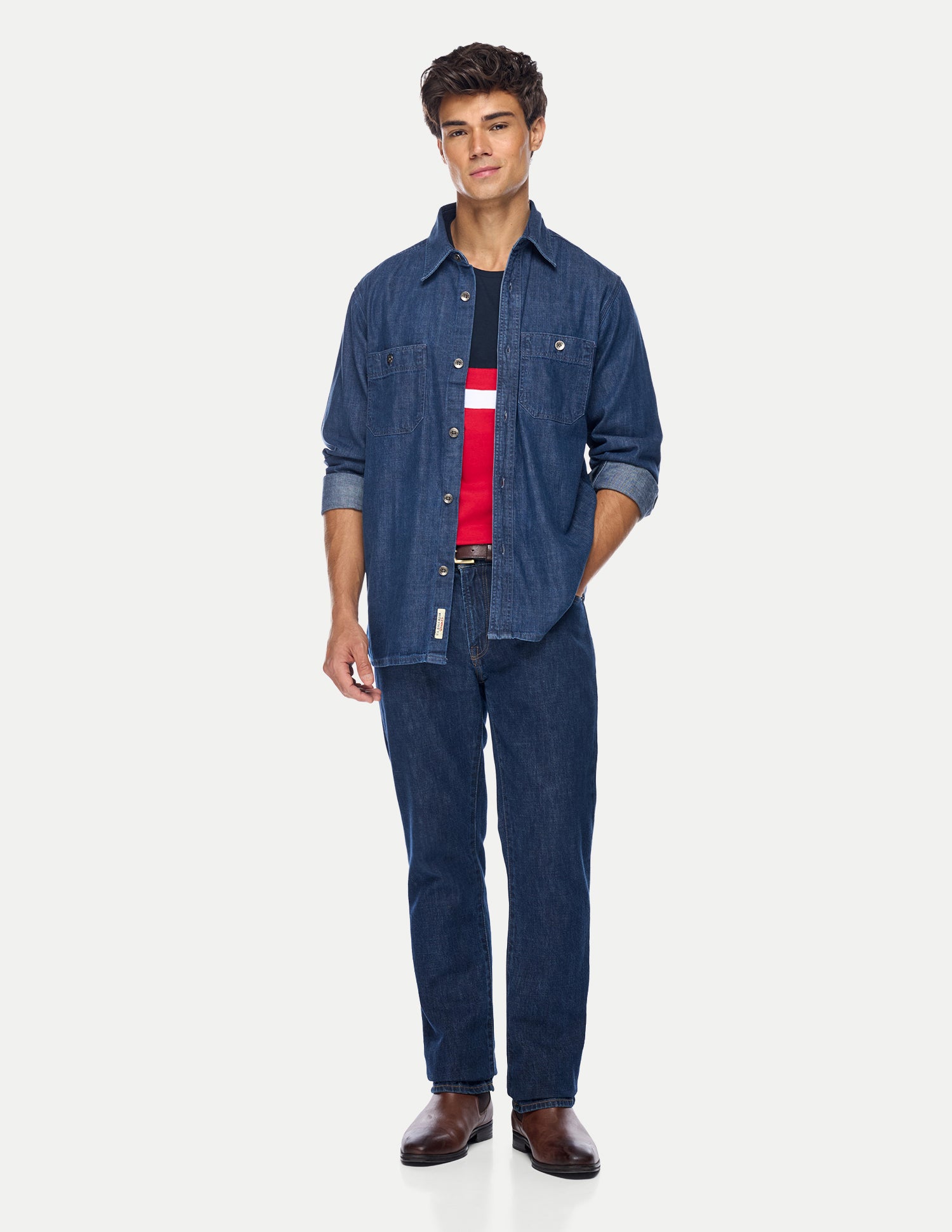Solid Regular Fit Denim Jacket Indigo - U.S. Polo Assn. India | Large