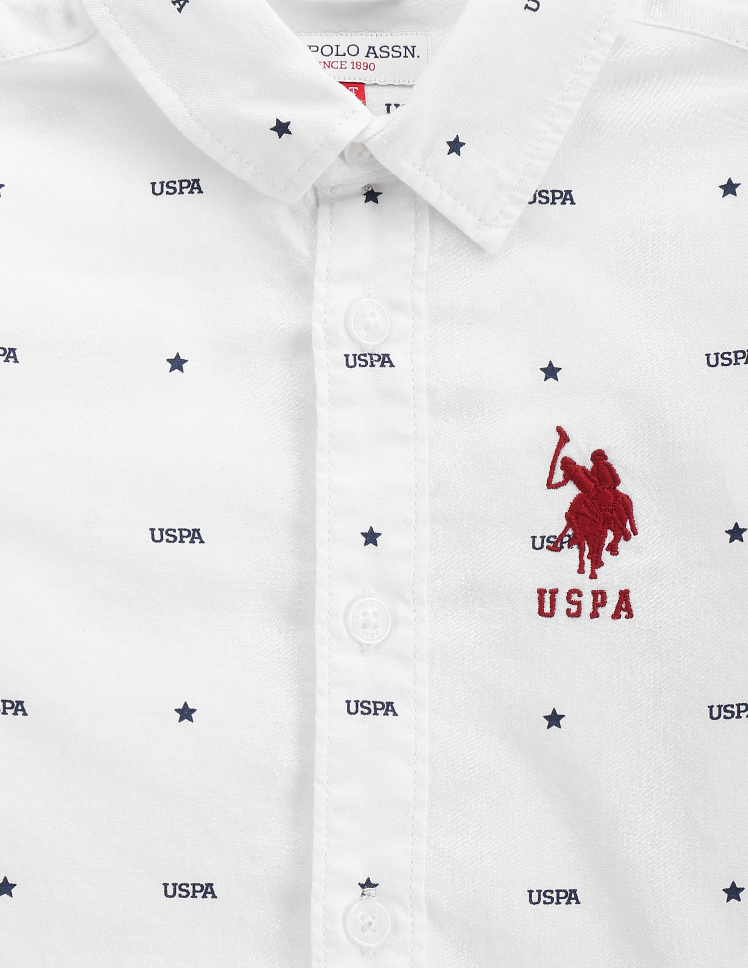 Boys Cotton Twill Shirt White - U.S. POLO ASSN. | Large
