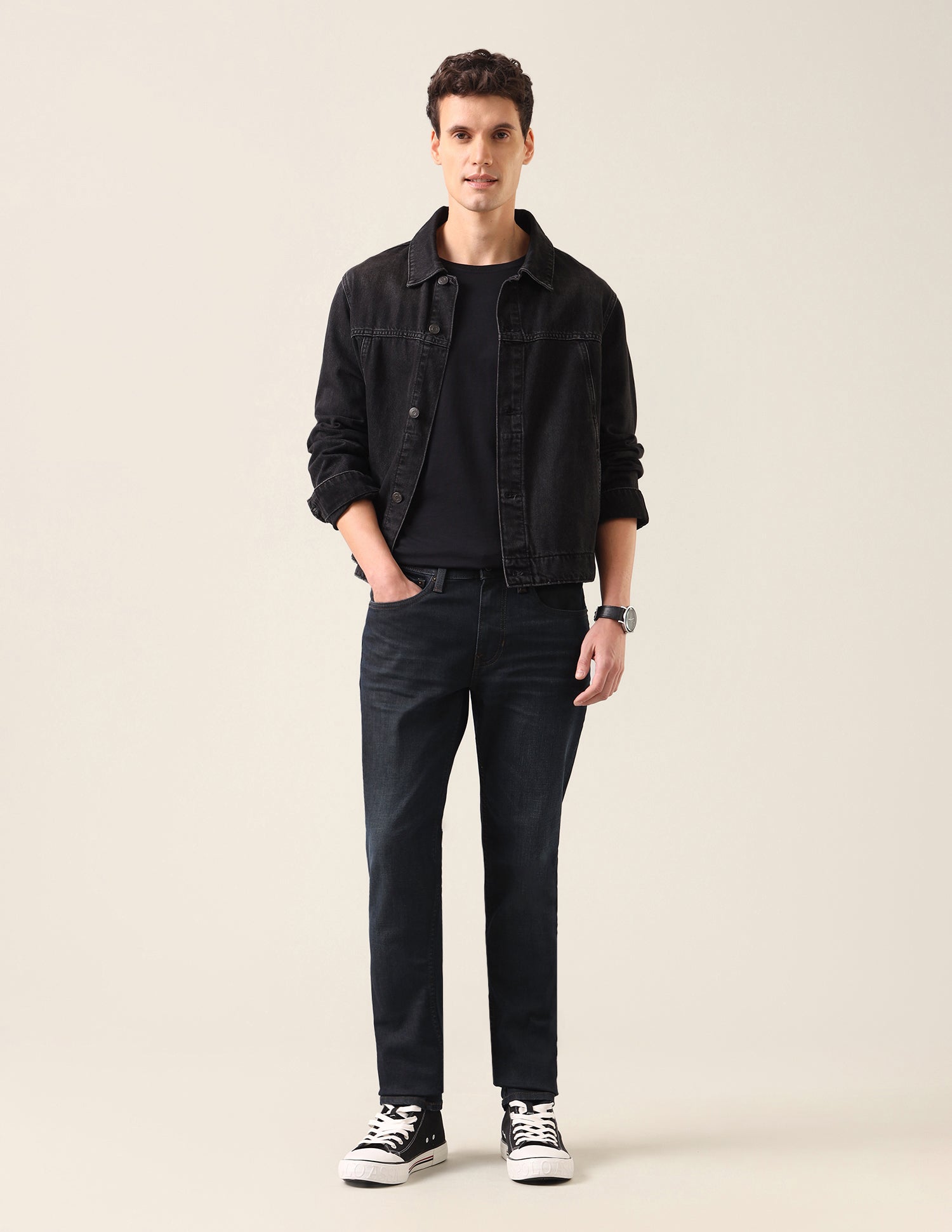 Brandon Slim-Tapered Fit Whiskered Jeans Dark Blue - U.S. Polo Assn. India | Large