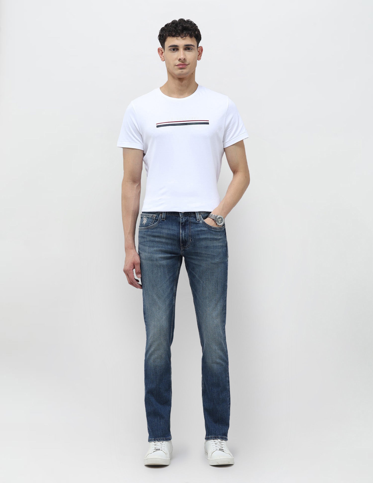 Regallo Skinny Fit Blue Jeans Blue - U.S. POLO ASSN. | Large