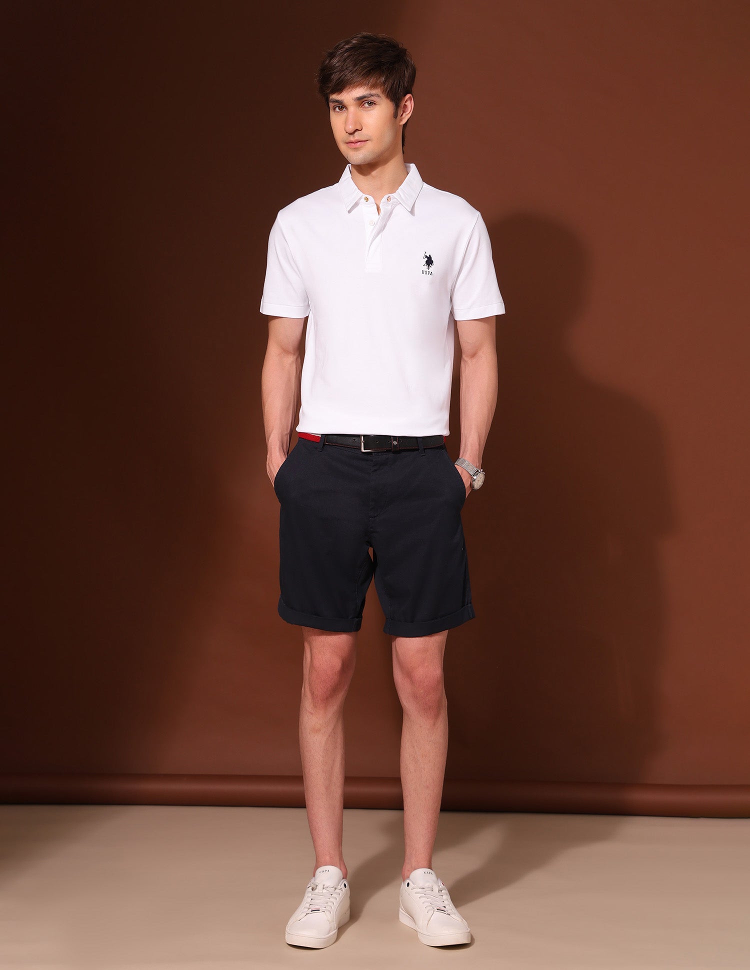 Pure Cotton Work And Wander Polo Shirt White - U.S. Polo Assn. India | Large