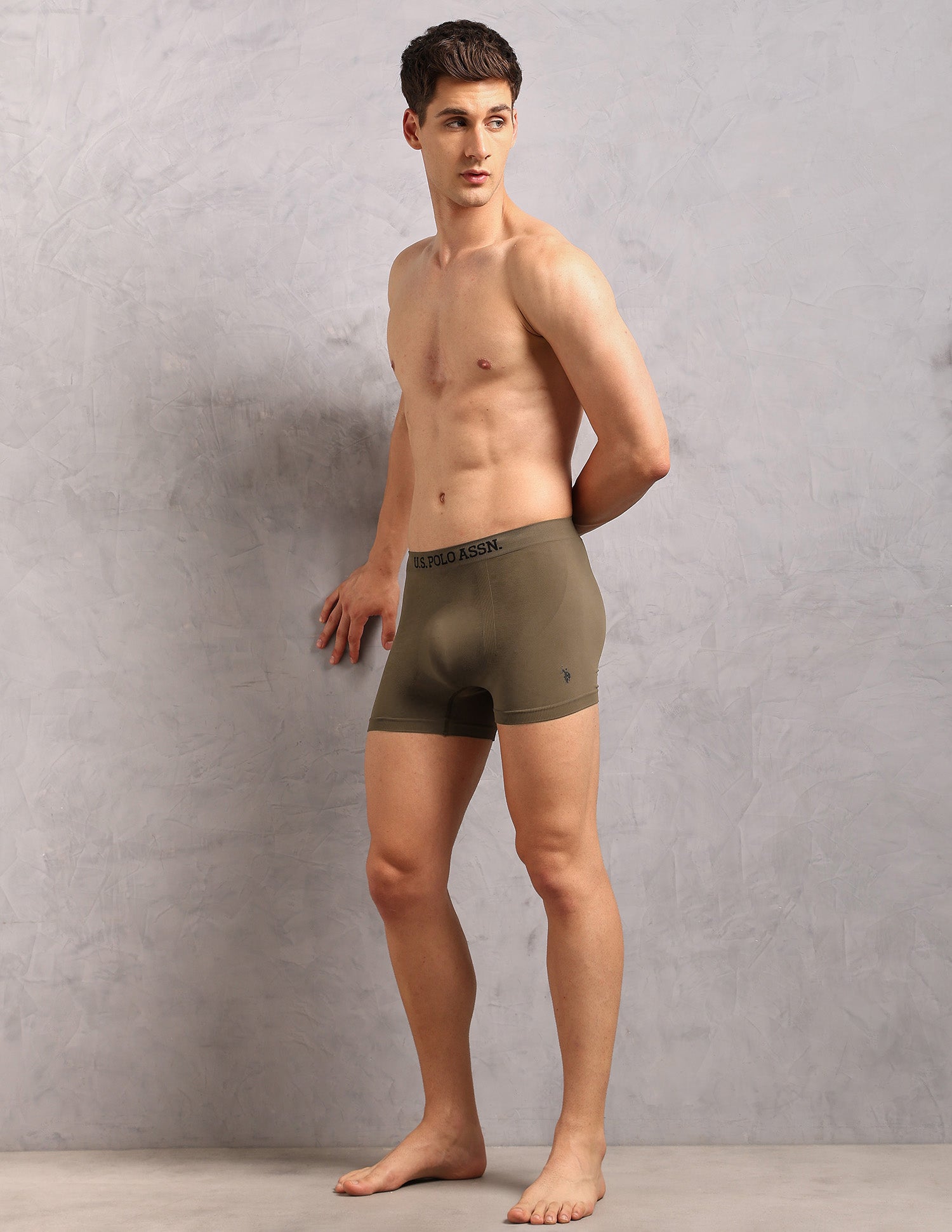 Breathable Stretch Comfort AT003 Trunks - Pack of 1 Brown - U.S. Polo Assn. India | Large