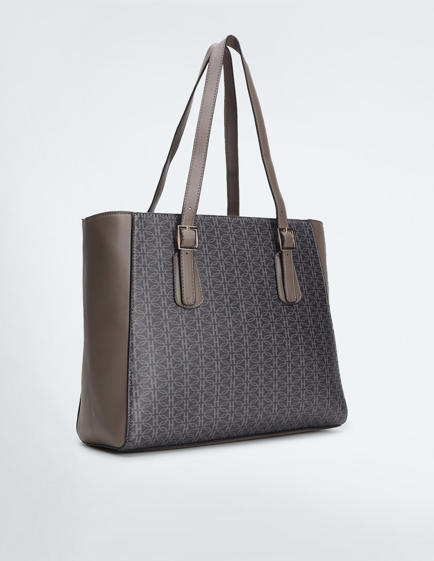 Panelled Monogram Handbag Grey - U.S. POLO ASSN. | Large