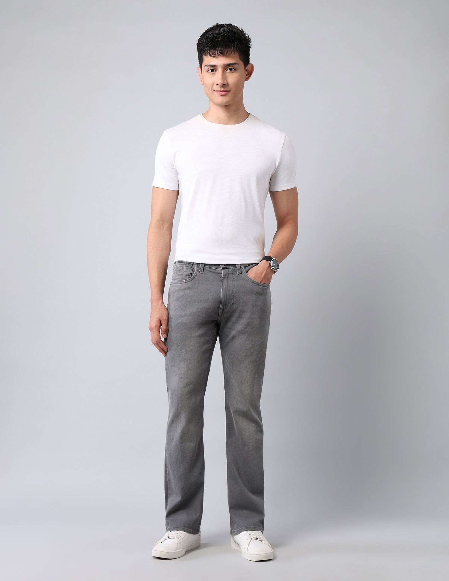 Connor Bootcut Grey Jeans Light Grey - U.S. Polo Assn. India | Large