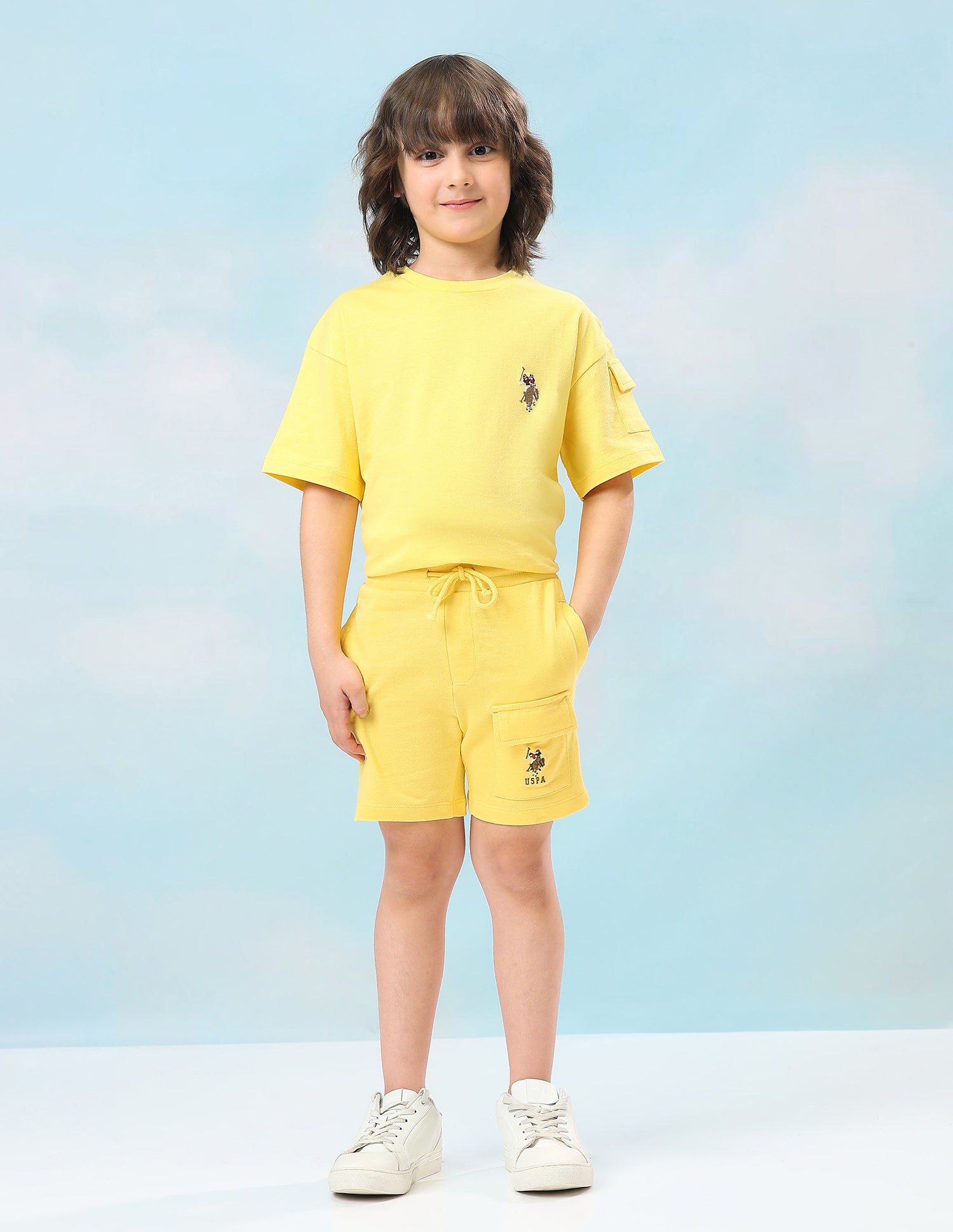 Mid rise Regular Fit Shorts Yellow - U.S. Polo Assn. India | Large