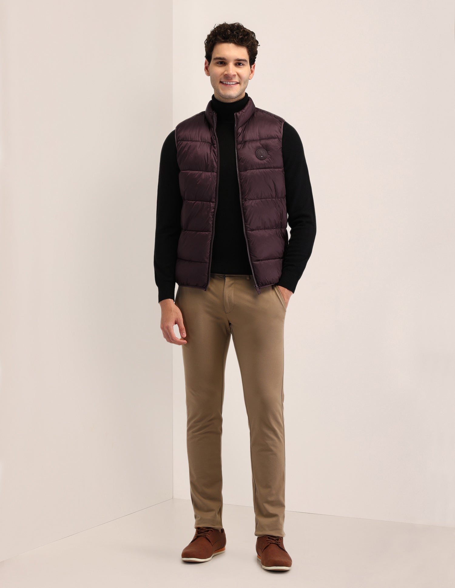 Solid Regular Fit Jacket Maroon - U.S. Polo Assn. India | Large