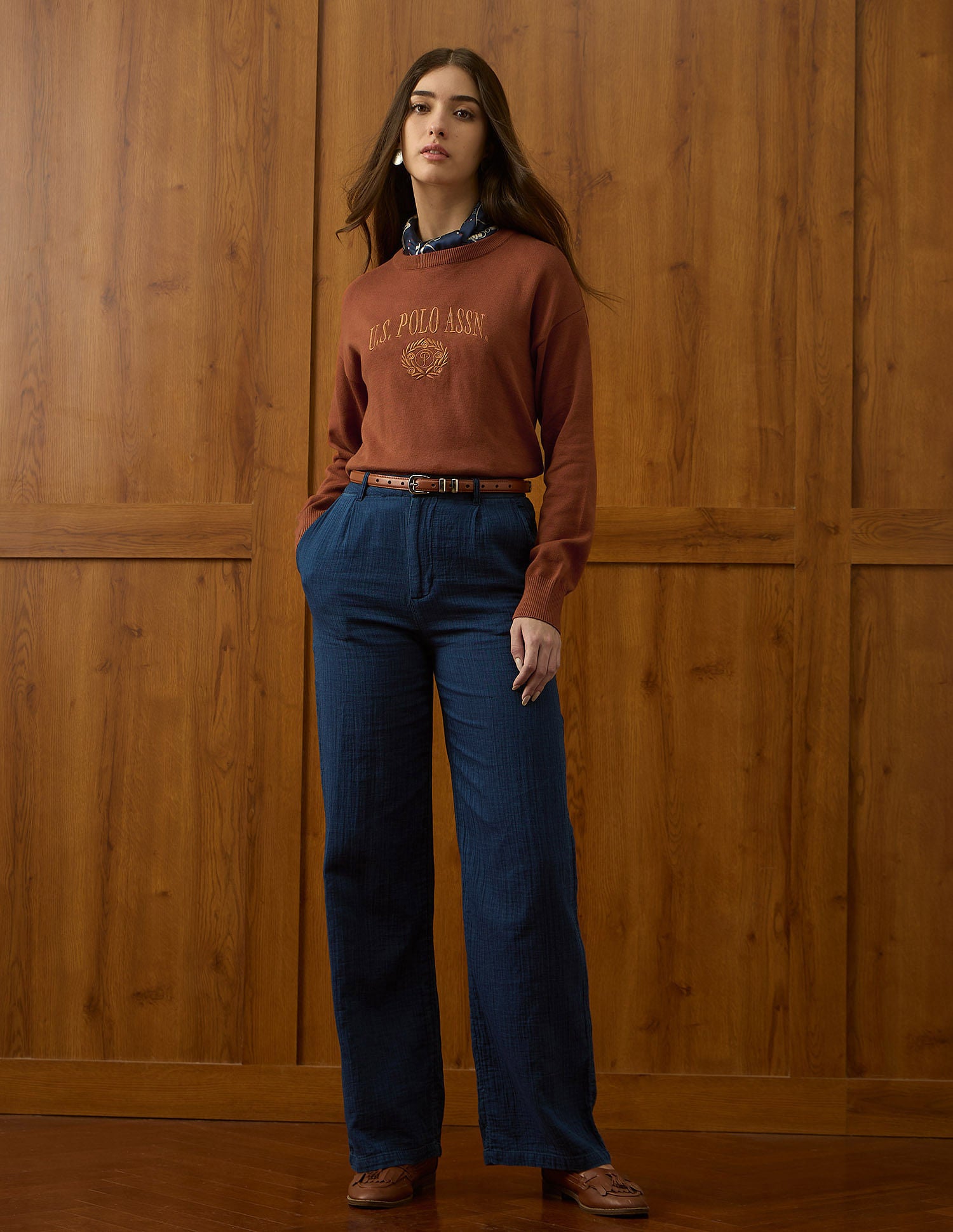 Relaxed Fit Drop Shoulder Sweatshirt Mustard - U.S. POLO ASSN. | Large