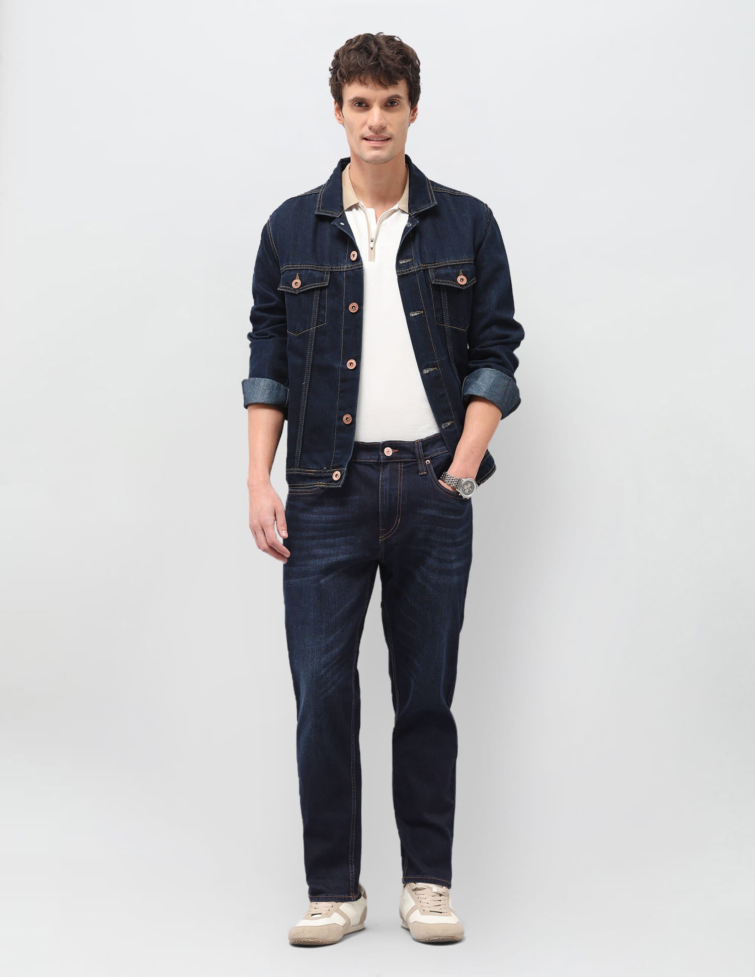 Solid Straight Fit Jeans Blue - U.S. Polo Assn. India | Large