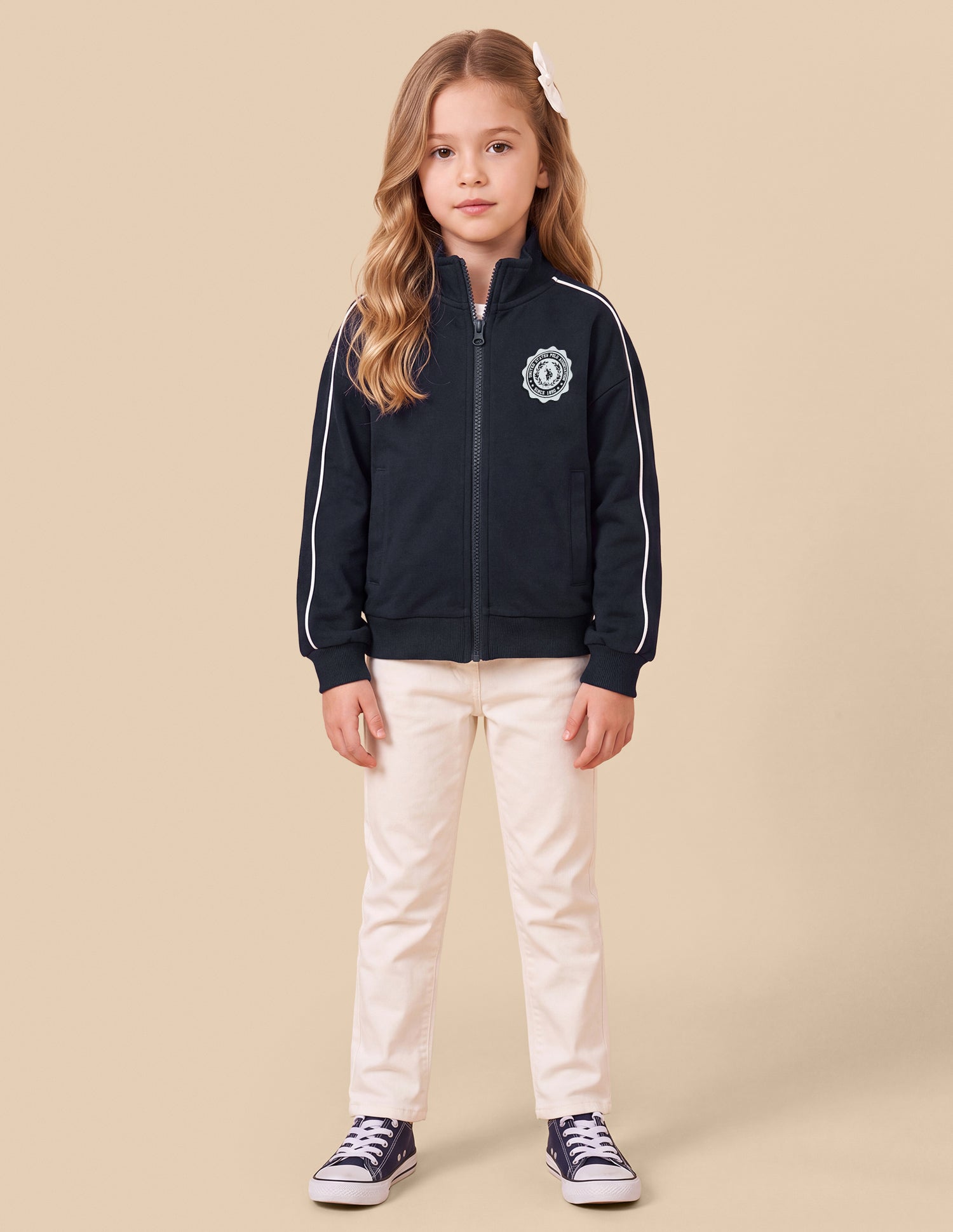 Relaxed Fit Solid Sweatshirt Navy - U.S. Polo Assn. India | Large