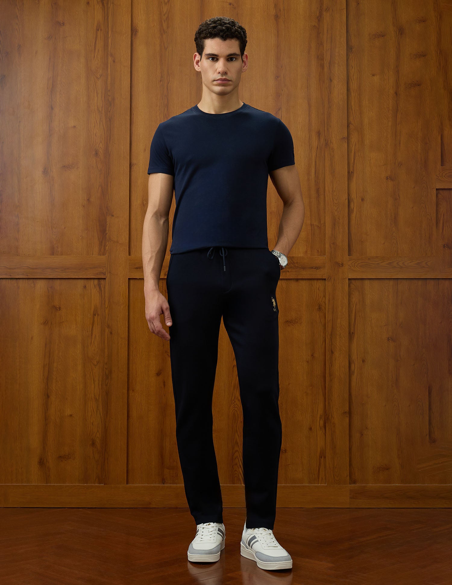 Mid Rise Varsity Theatre Track Pants Navy - U.S. POLO ASSN. | Large