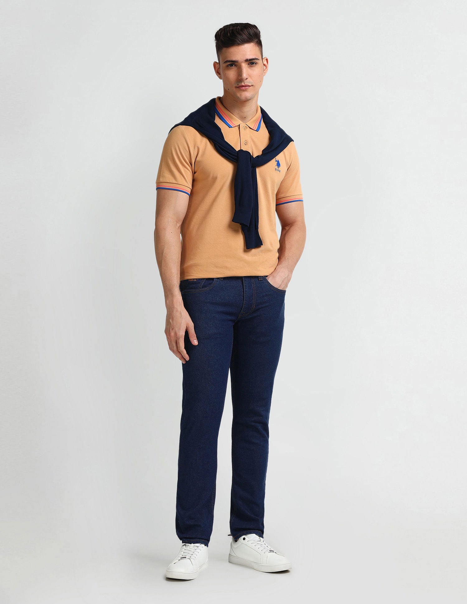 Regallo Skinny Fit Blue Jeans Blue - U.S. Polo Assn. India | Large