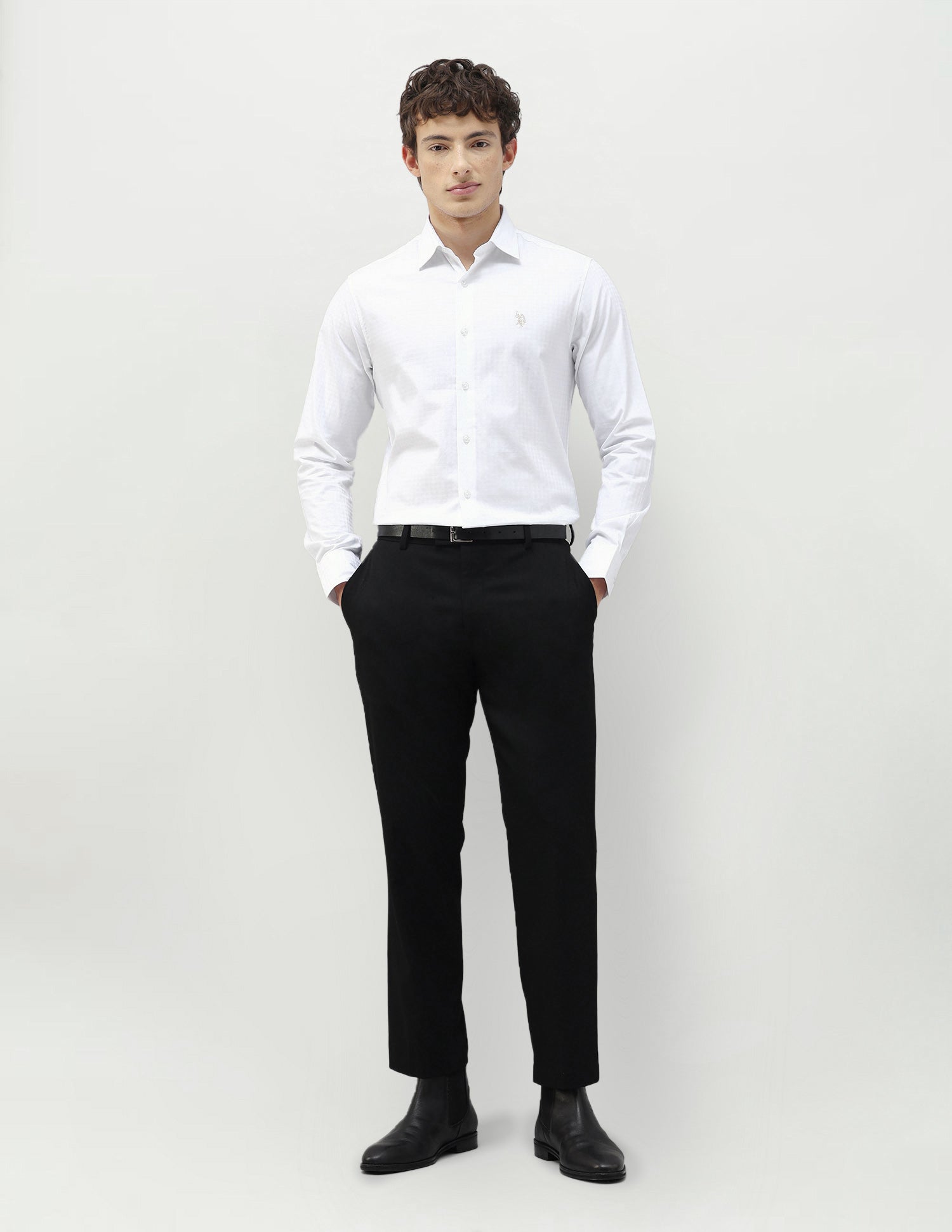 Premium Whites Tailored Fit Shirt White - U.S. Polo Assn. India | Large