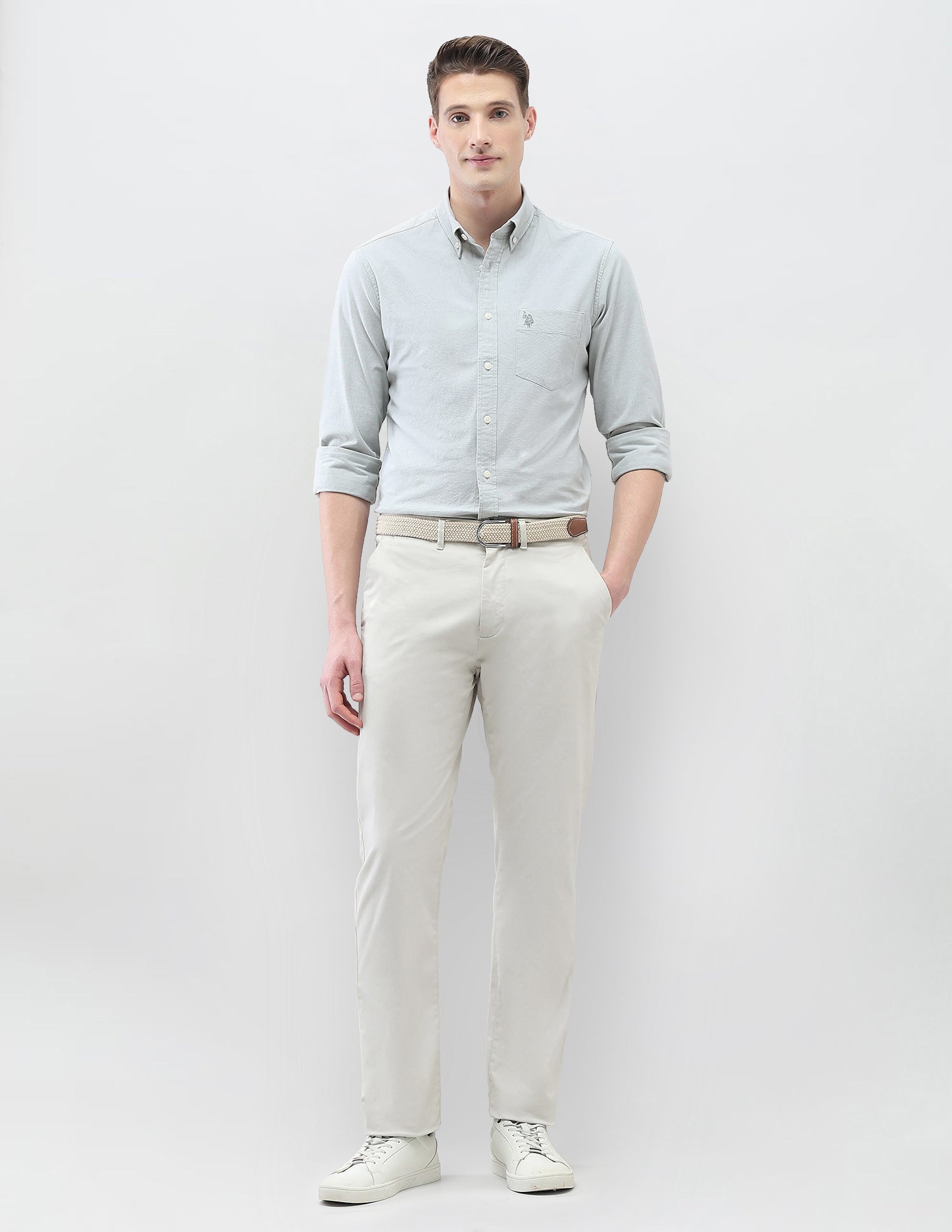 Casa De Campo Solid Shirt Light Green - U.S. Polo Assn. India | Large