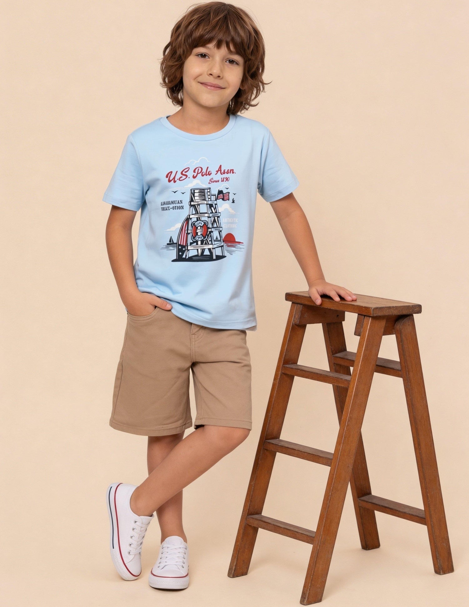Horizontal Striped And Graphic Brand Printed Regular Fit T-Shirt - Pack Of 2 Assorted - U.S. Polo Assn. India | Large