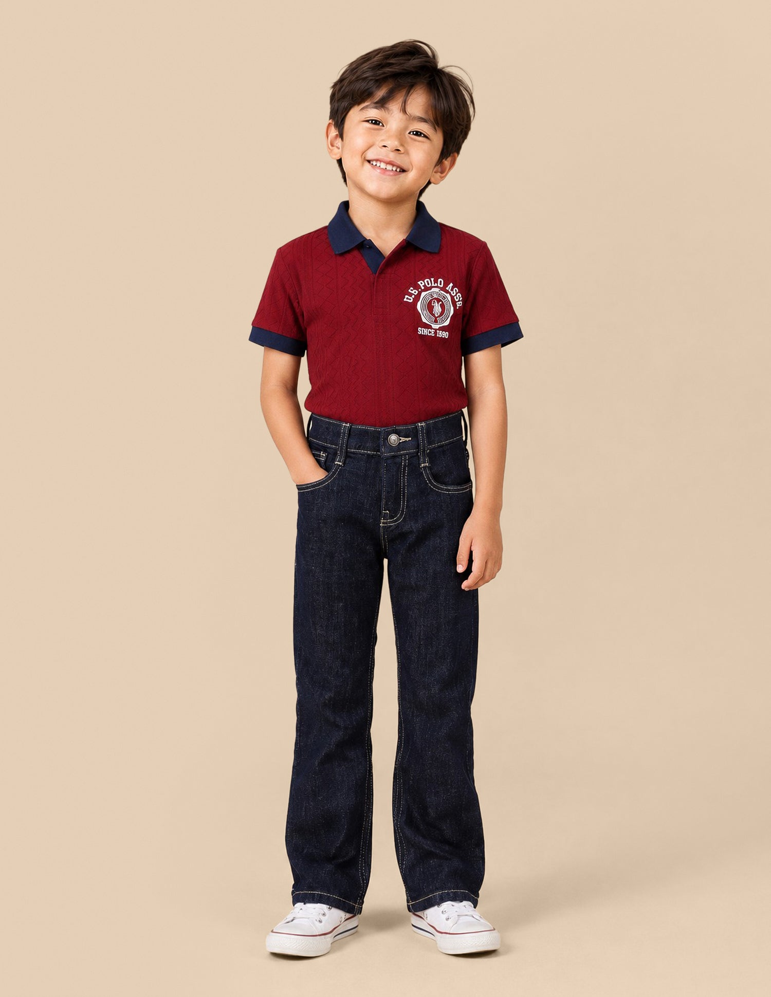 Connor Bootcut Fit Blue Jeans Rinse Blue - U.S. Polo Assn. India | Large