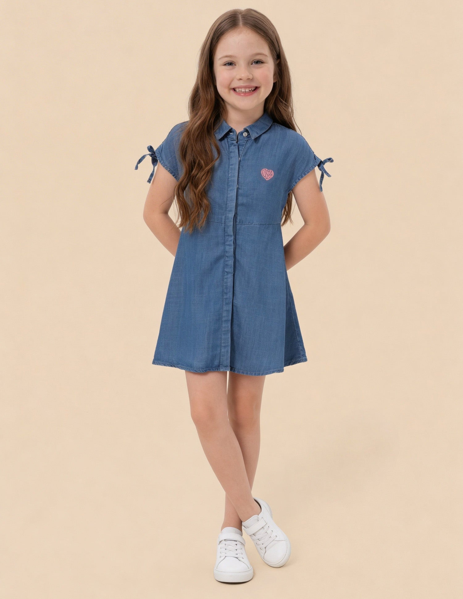 Flared Denim Shirt Dress Blue - U.S. Polo Assn. India | Large