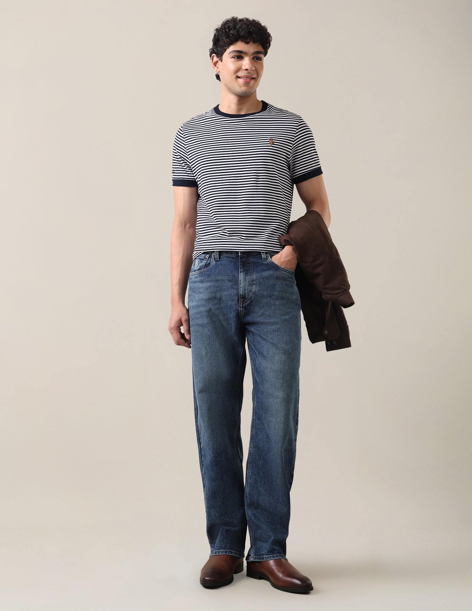 Logan Loose Straight Fit Blue Jeans Indigo - U.S. Polo Assn. India | Large