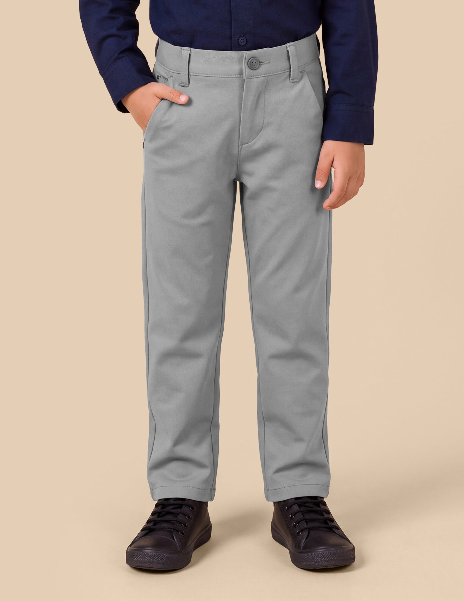 Slim Fit Knitted Trousers Grey - U.S. Polo Assn. India | Large
