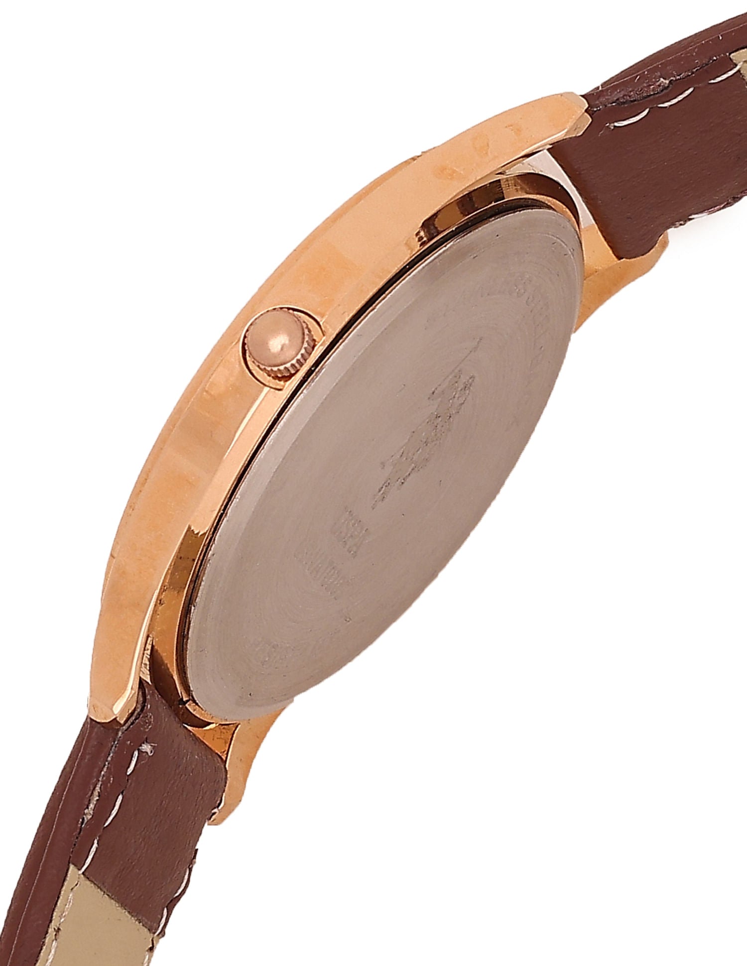 Round Dial Analog Watch Brown and Gold - U.S. POLO ASSN. | Large