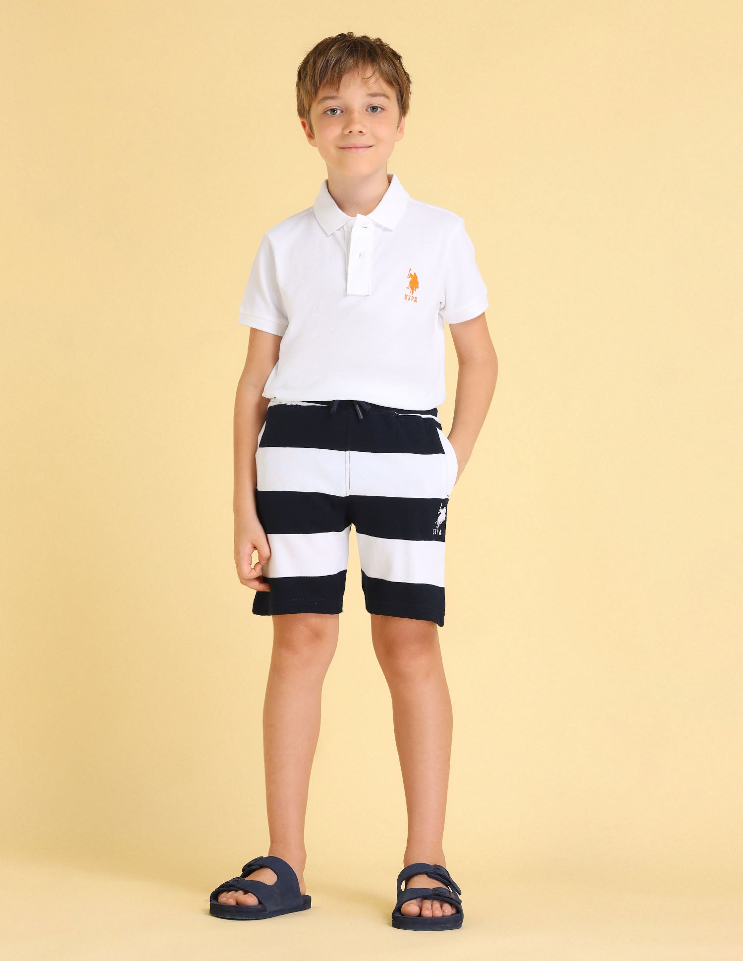 UKSRT0296 NAVY Boys Shorts Navy - U.S. POLO ASSN. | Large