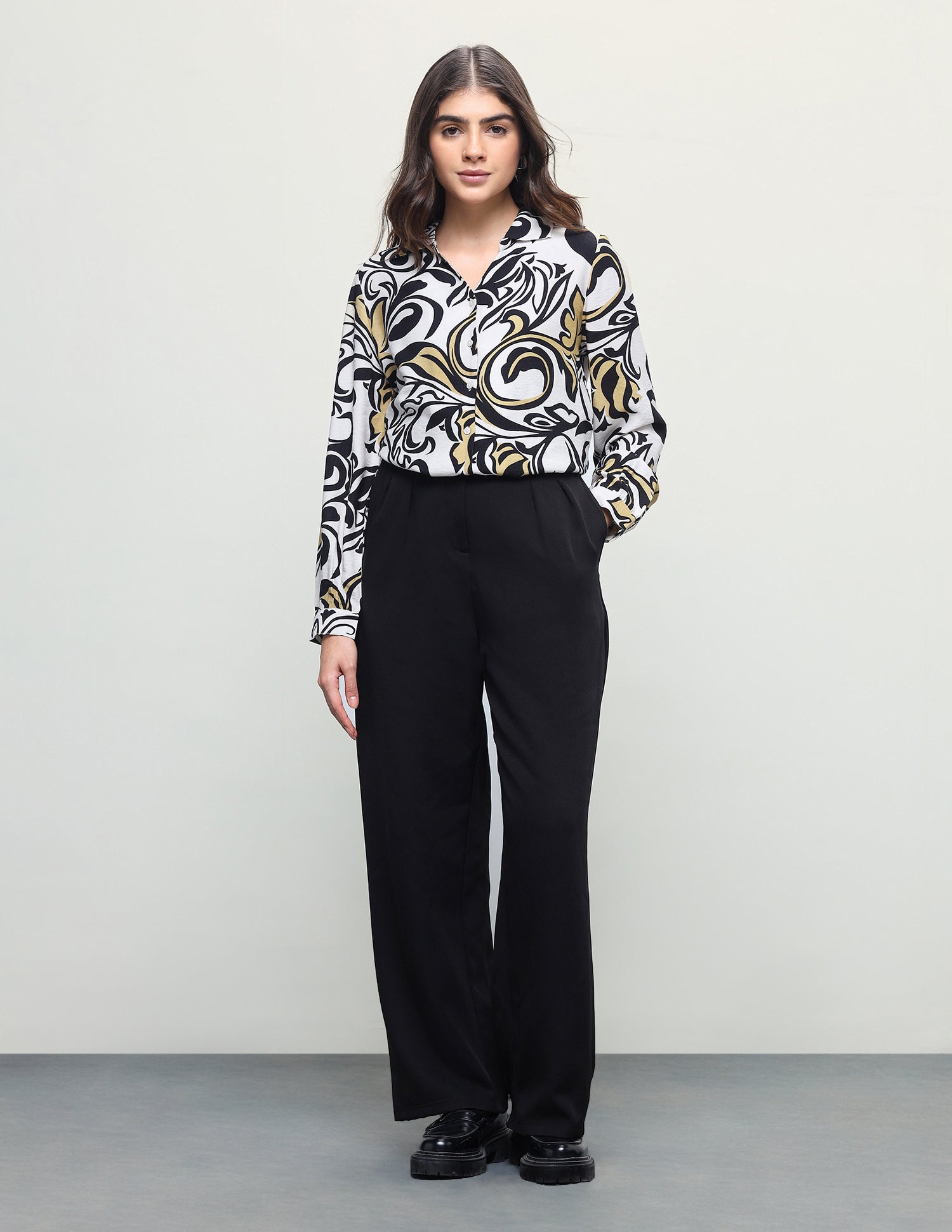 Abstract Printed Relaxed Fit Shirt Multicolour - U.S. Polo Assn. India | Large