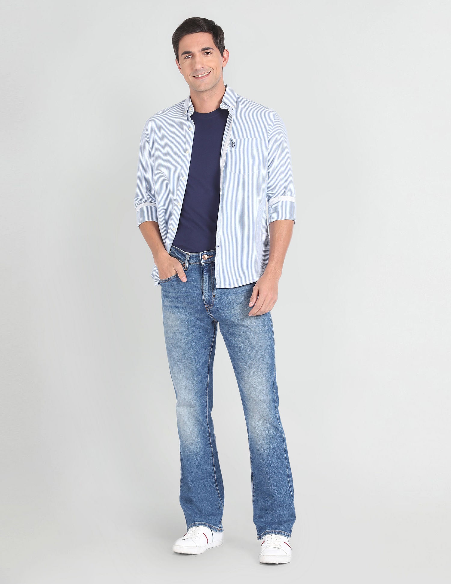 Connor Bootcut Fit Blue Jeans Blue - U.S. POLO ASSN. | Large