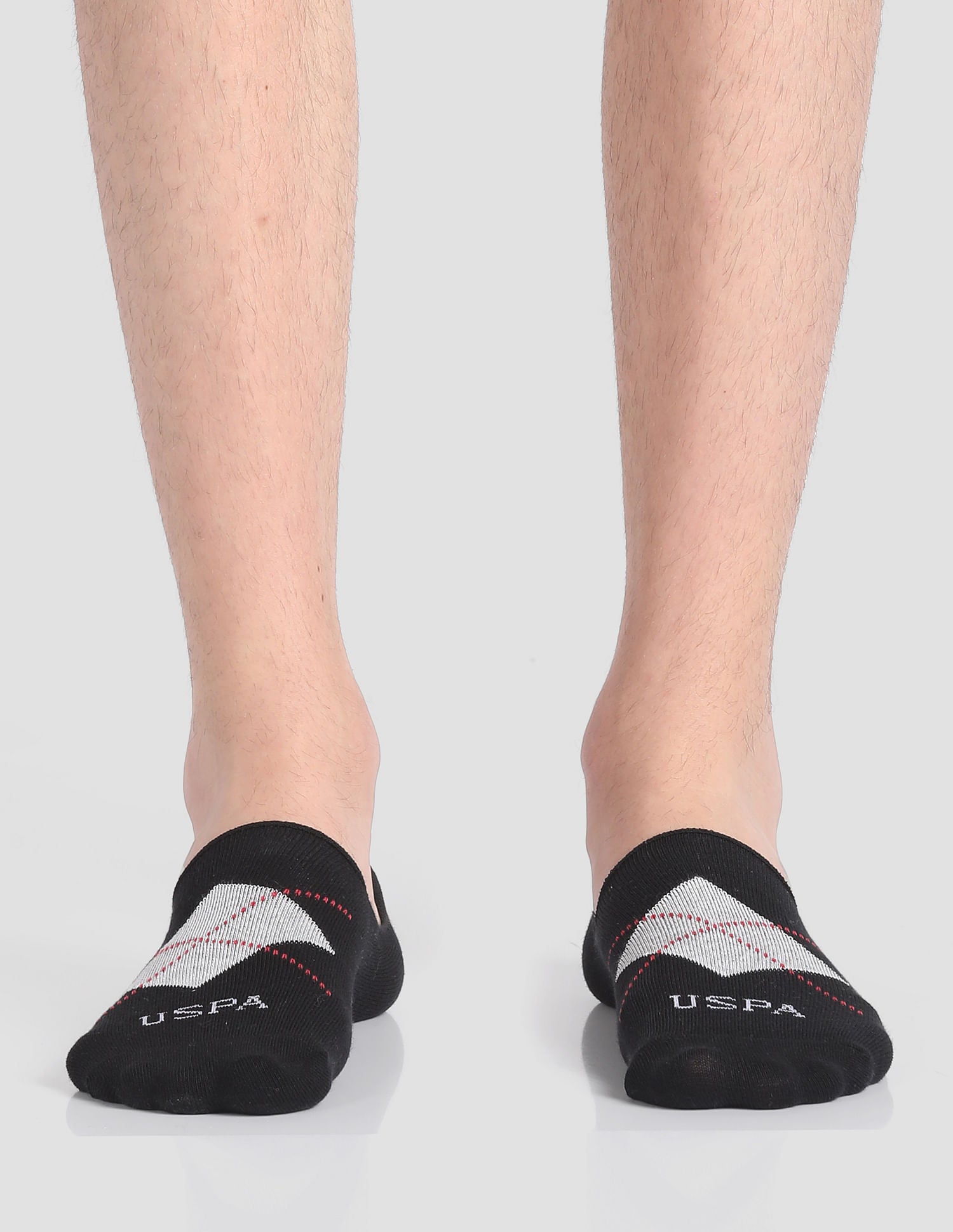 Silicone Grip No Show I646 Socks - Pack Of 3 Navy, Black and Grey - U.S. POLO ASSN. | Large