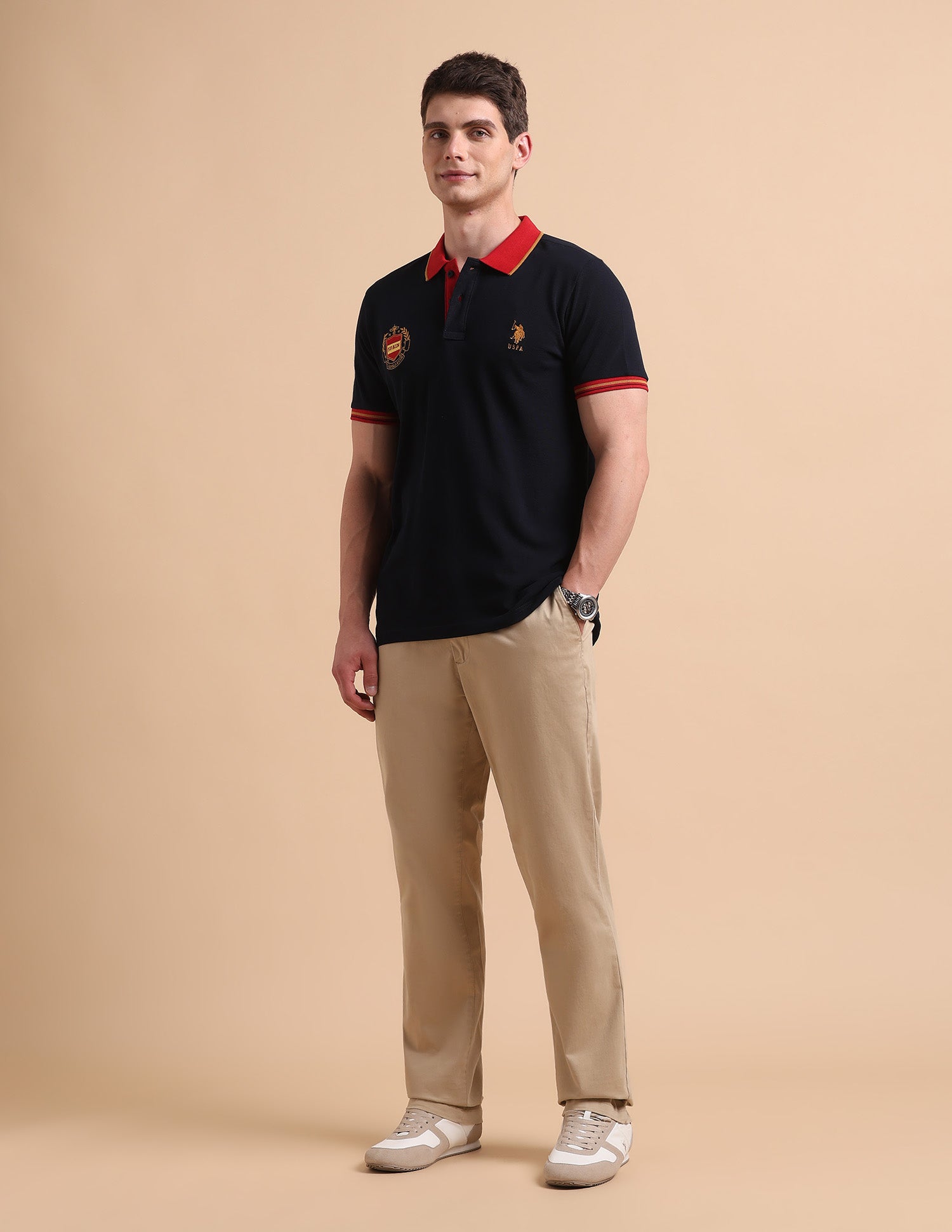 Slim Fit Iconic Number Polo Shirt Navy - U.S. POLO ASSN. | Large