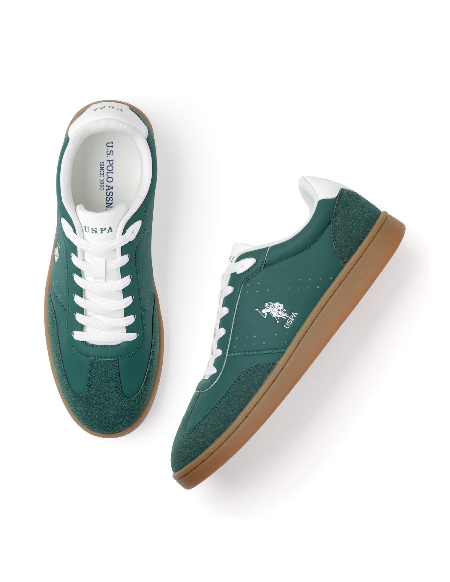 Men Cenik Colourblocked Sneakers Green - U.S. Polo Assn. India | Large