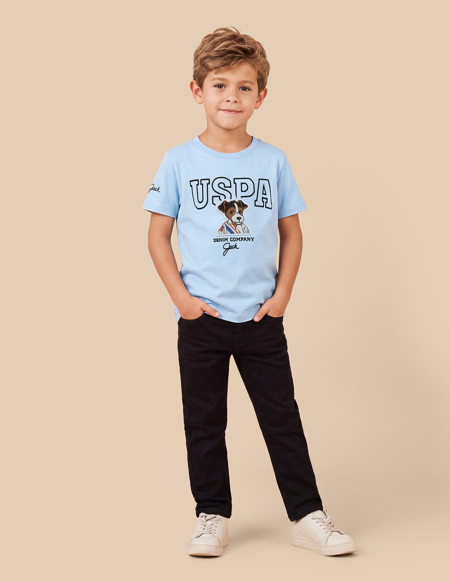 Graphic Brand Printed Regular Fit T-Shirt Blue - U.S. Polo Assn. India | Large