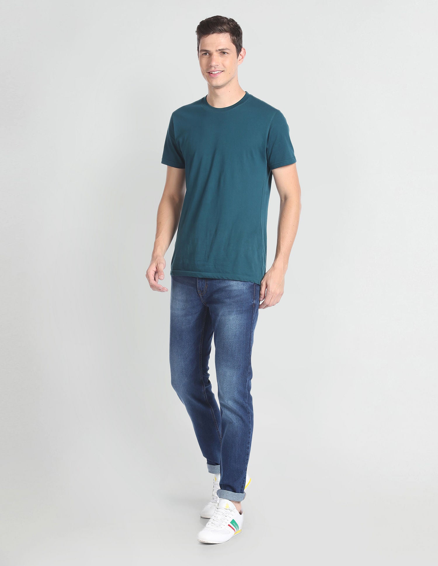 Brandon Slim Tapered Stone Wash Jeans Dark Blue - U.S. Polo Assn. India | Large