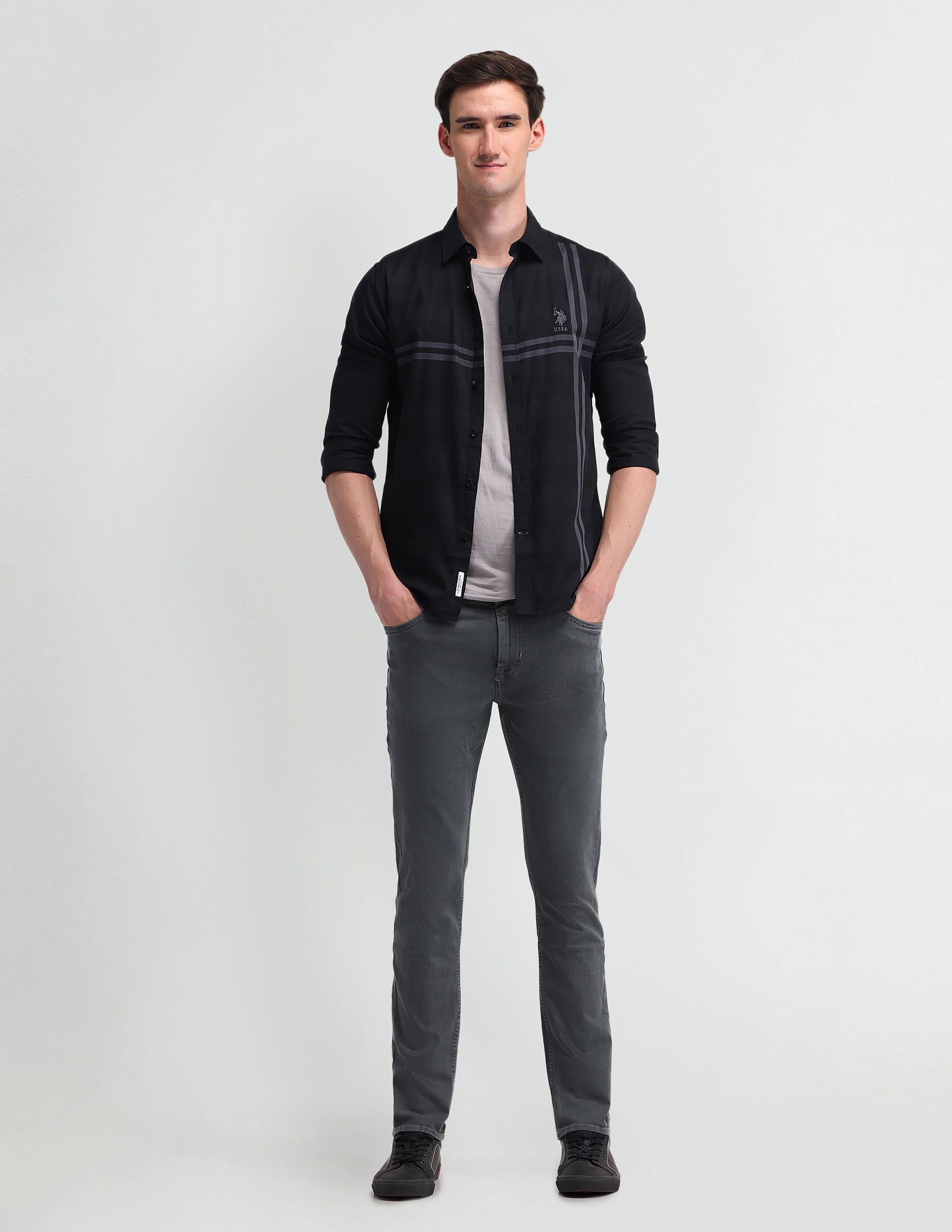 Brandon Slim Tapered Green Jeans Teal(Aqua Green) - U.S. POLO ASSN. | Large