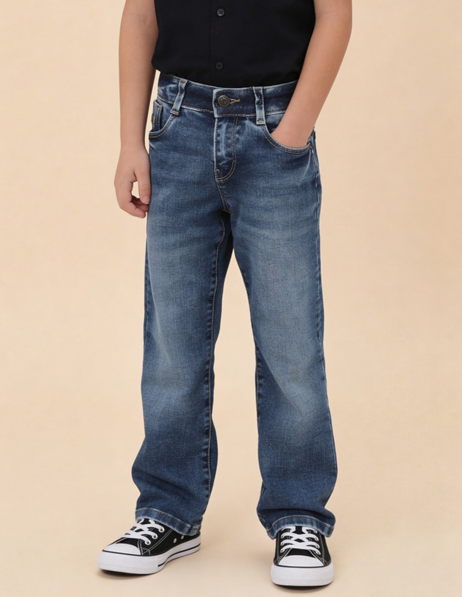 Whiskered Bootcut Fit Jeans Light Blue - U.S. Polo Assn. India | Large