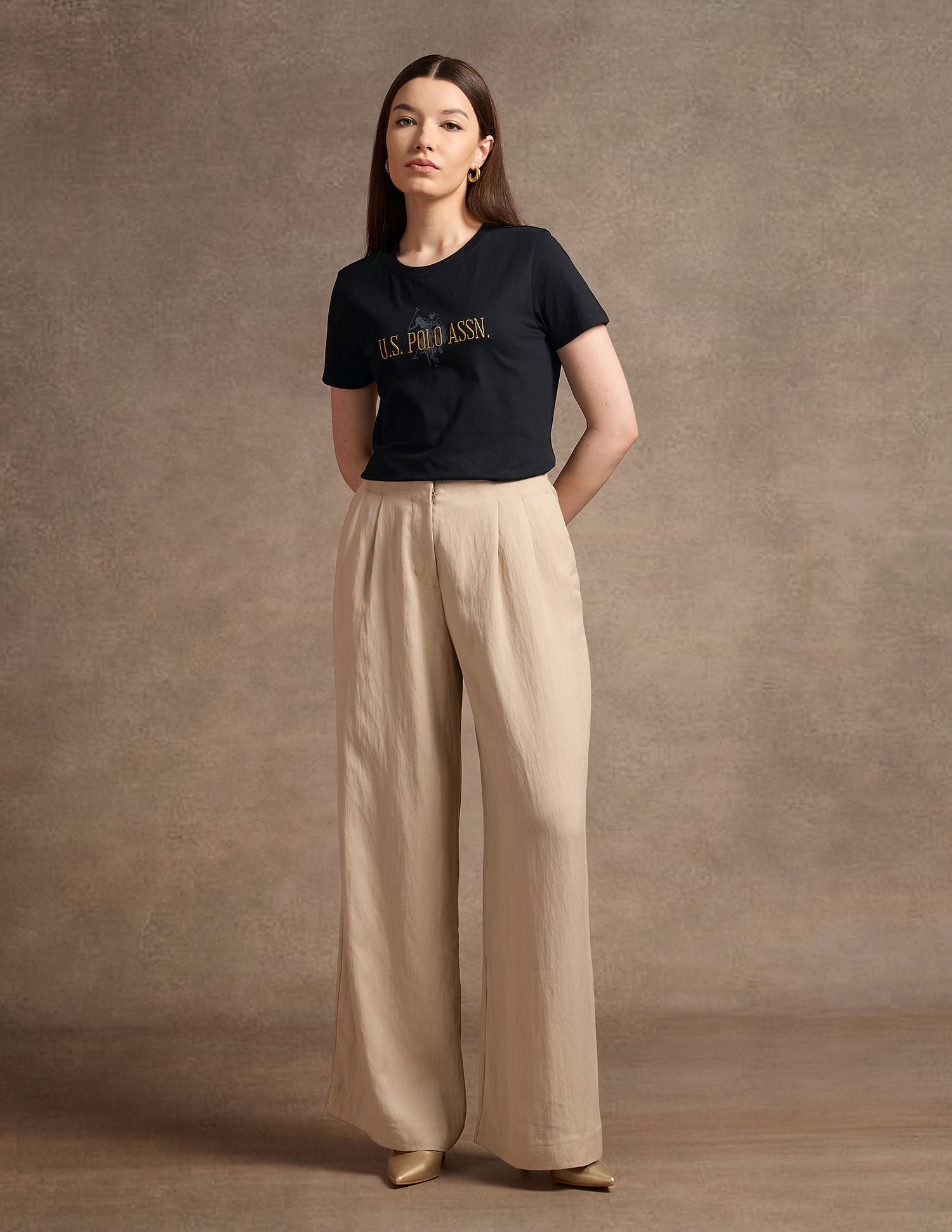 Brand Embroidered Regular Fit T-Shirt Black - U.S. POLO ASSN. | Large