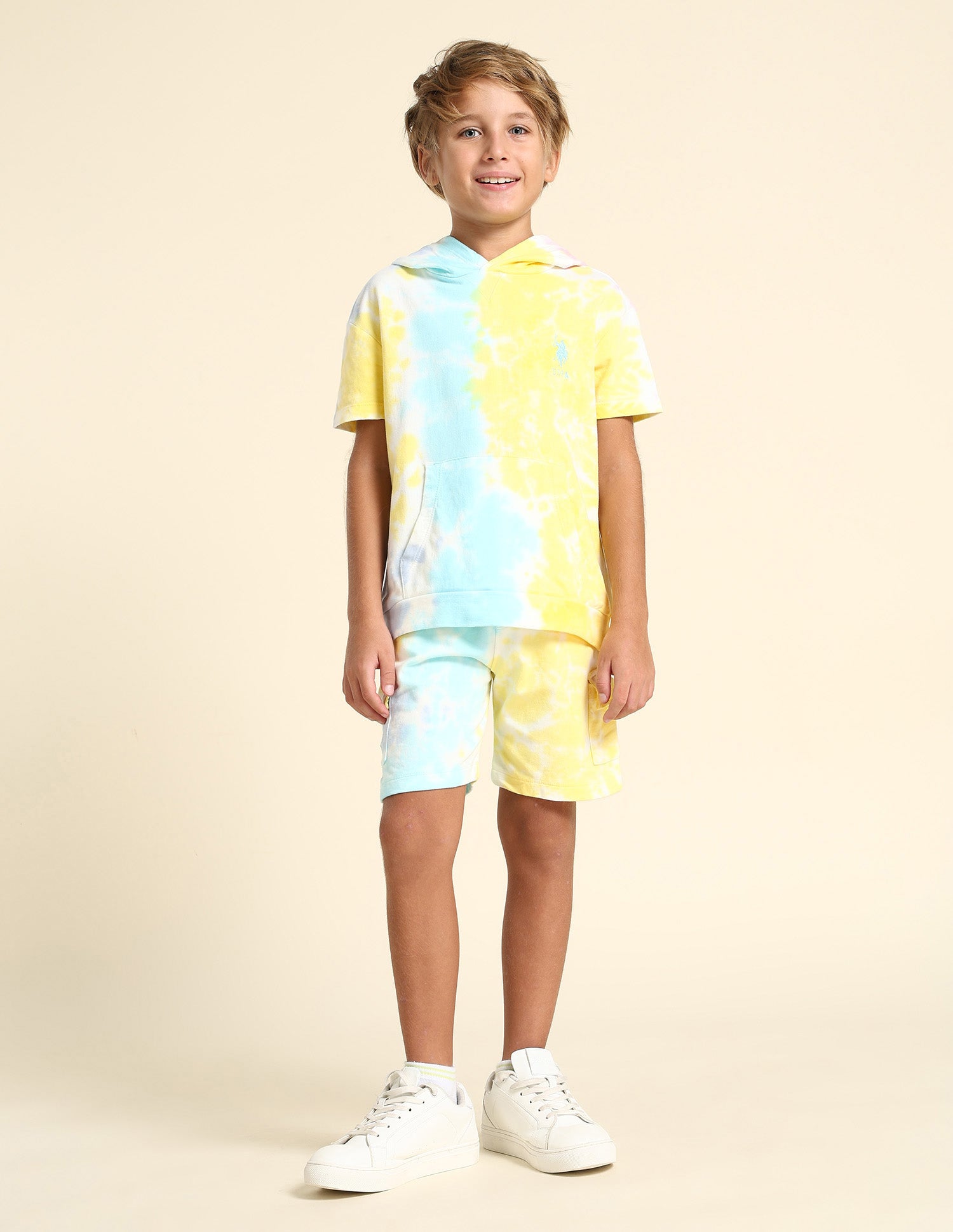 Boys All Over Printed Regular Fit T-Shirt Light Purple - U.S. POLO ASSN. | Large