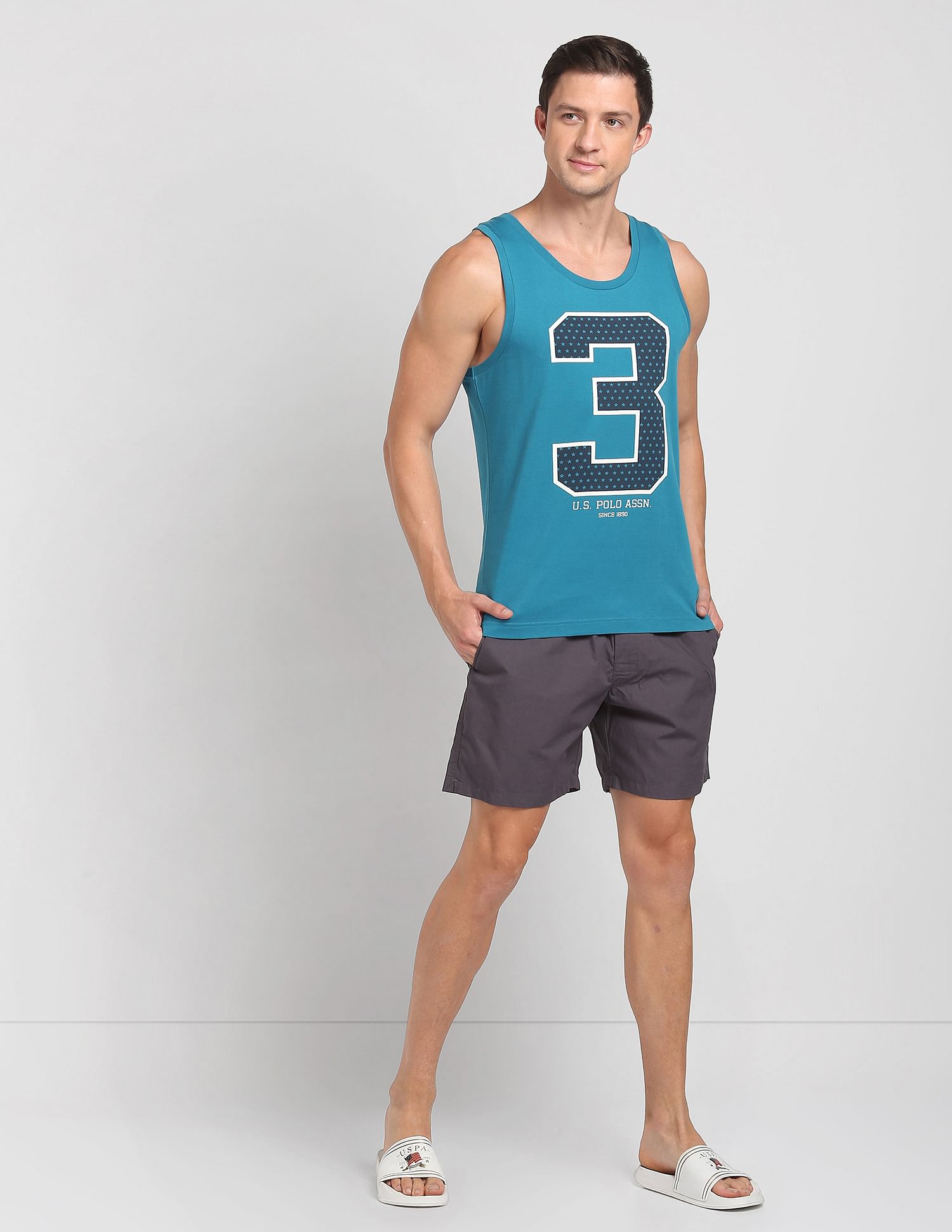 Cotton Comfort Fit I617 Vest - Pack Of 1 Seaport - U.S. POLO ASSN. | Large