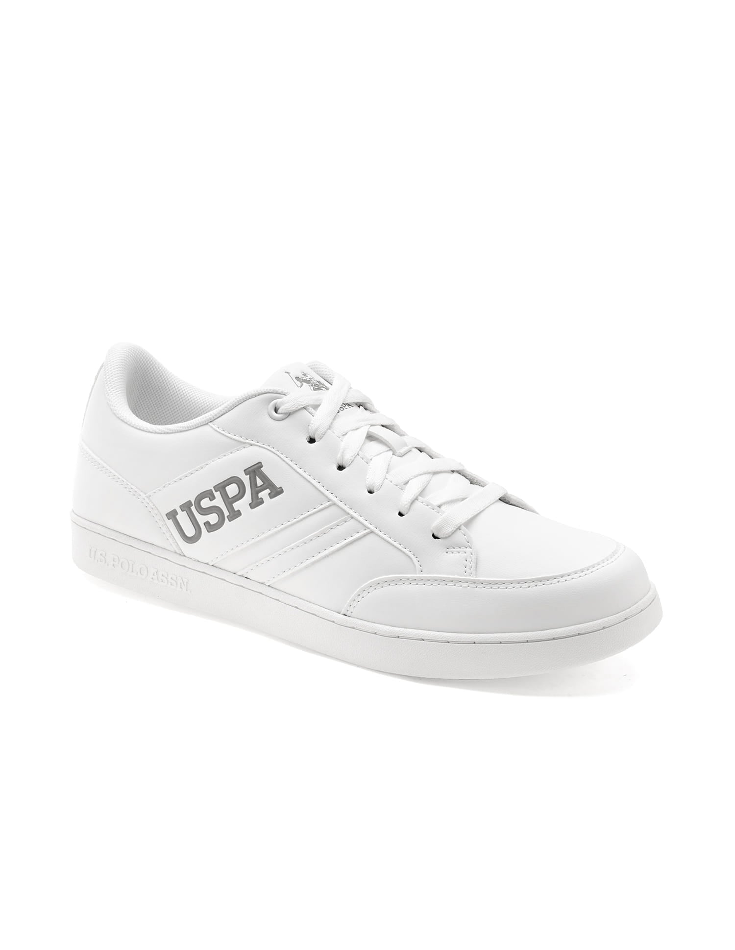 Round Toe Solid Gala Sneakers White - U.S. Polo Assn. India | Large