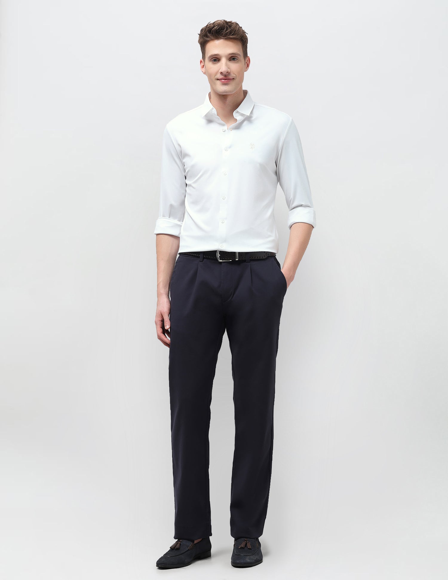 Solid Knitted Shirt White - U.S. Polo Assn. India | Large