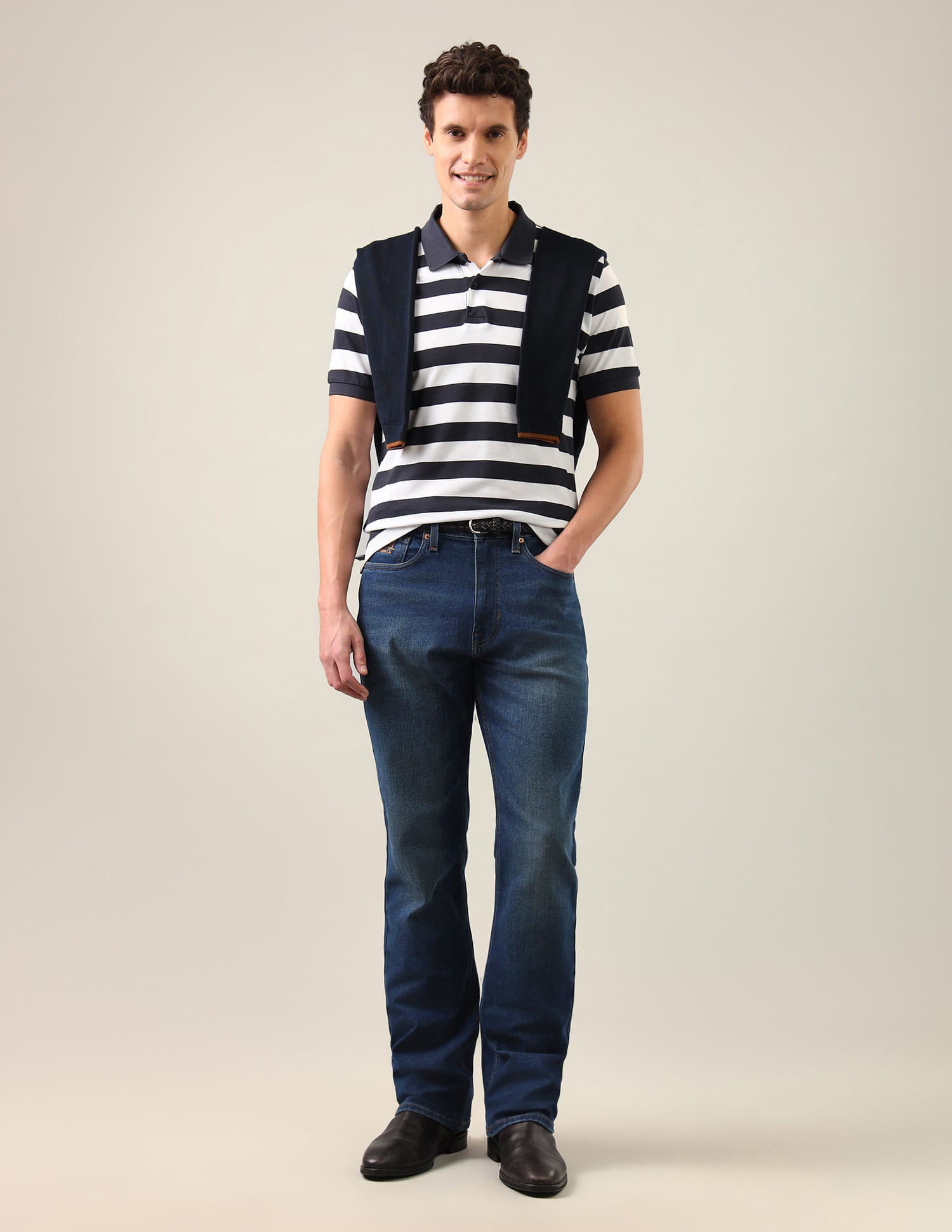 Connor Bootcut Fit Blue Jeans Blue - U.S. Polo Assn. India | Large