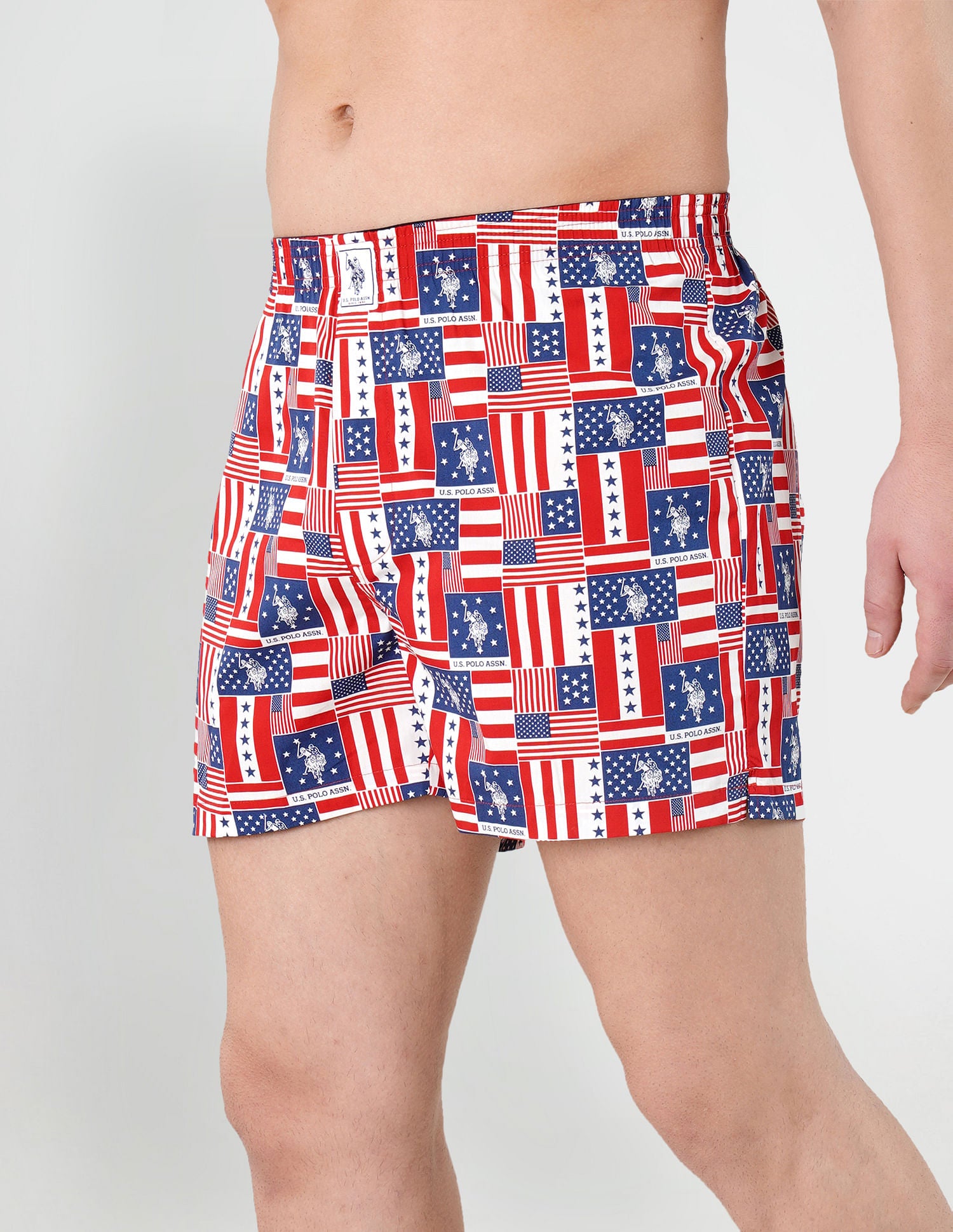 Graphic Print Cotton I657 Boxers - Pack Of 1 Red - U.S. POLO ASSN. | Large