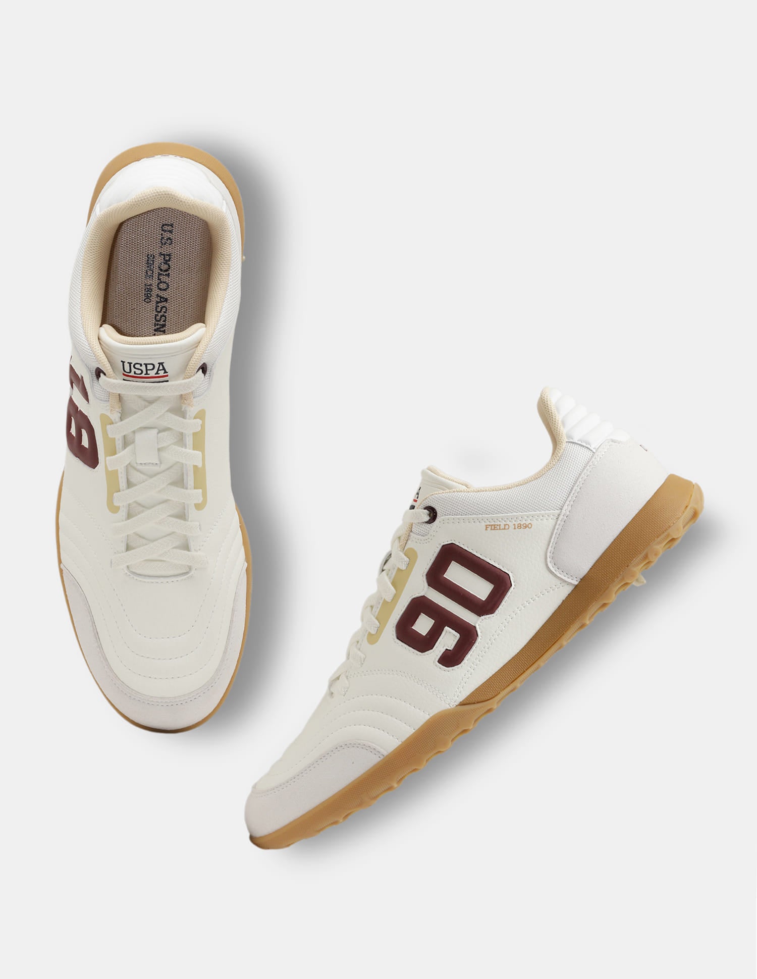 Numeric Embossed Field 1890 Sneakers Off White - U.S. Polo Assn. India | Large