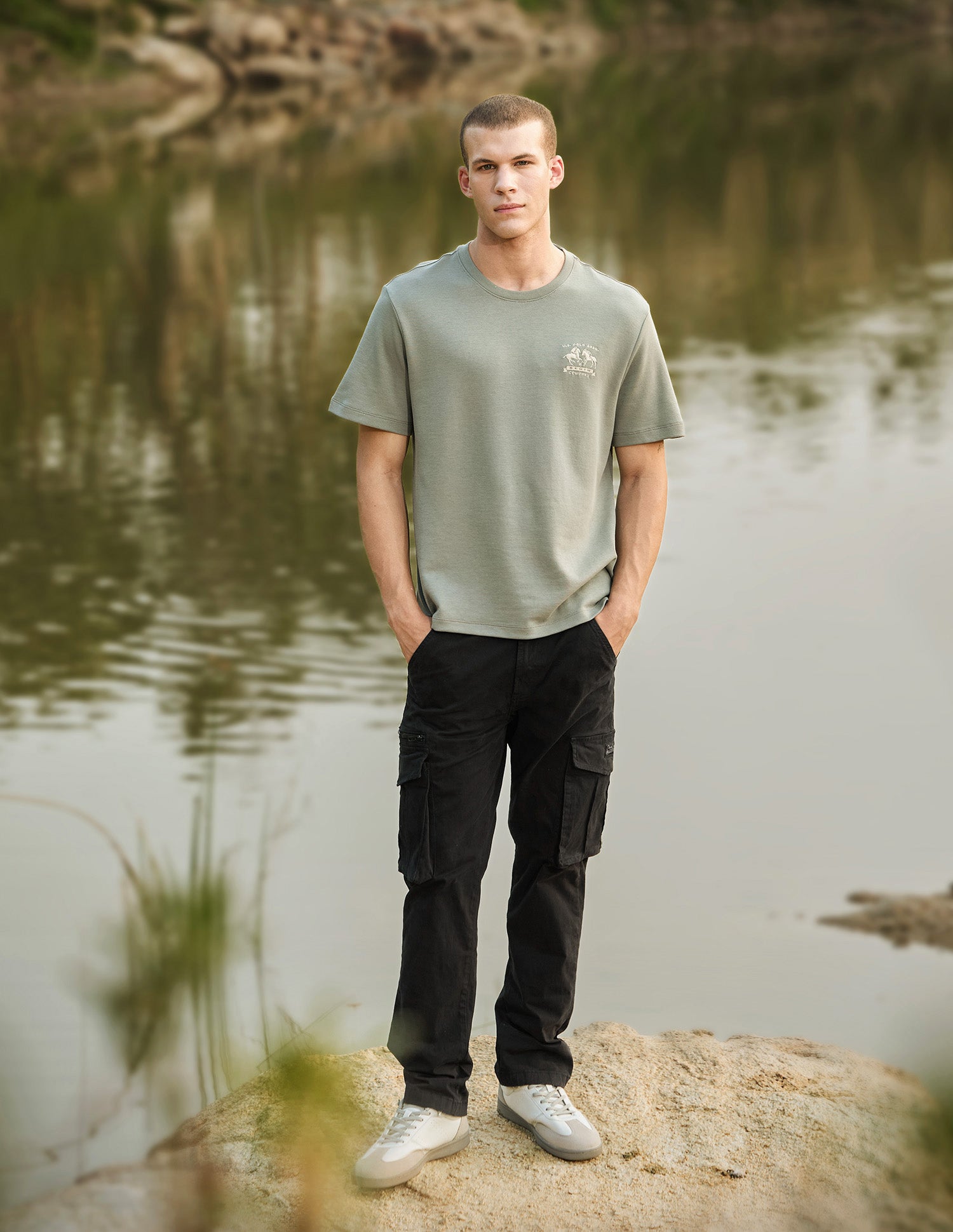 Straight Fit Cargo Trousers Black - U.S. POLO ASSN. | Large