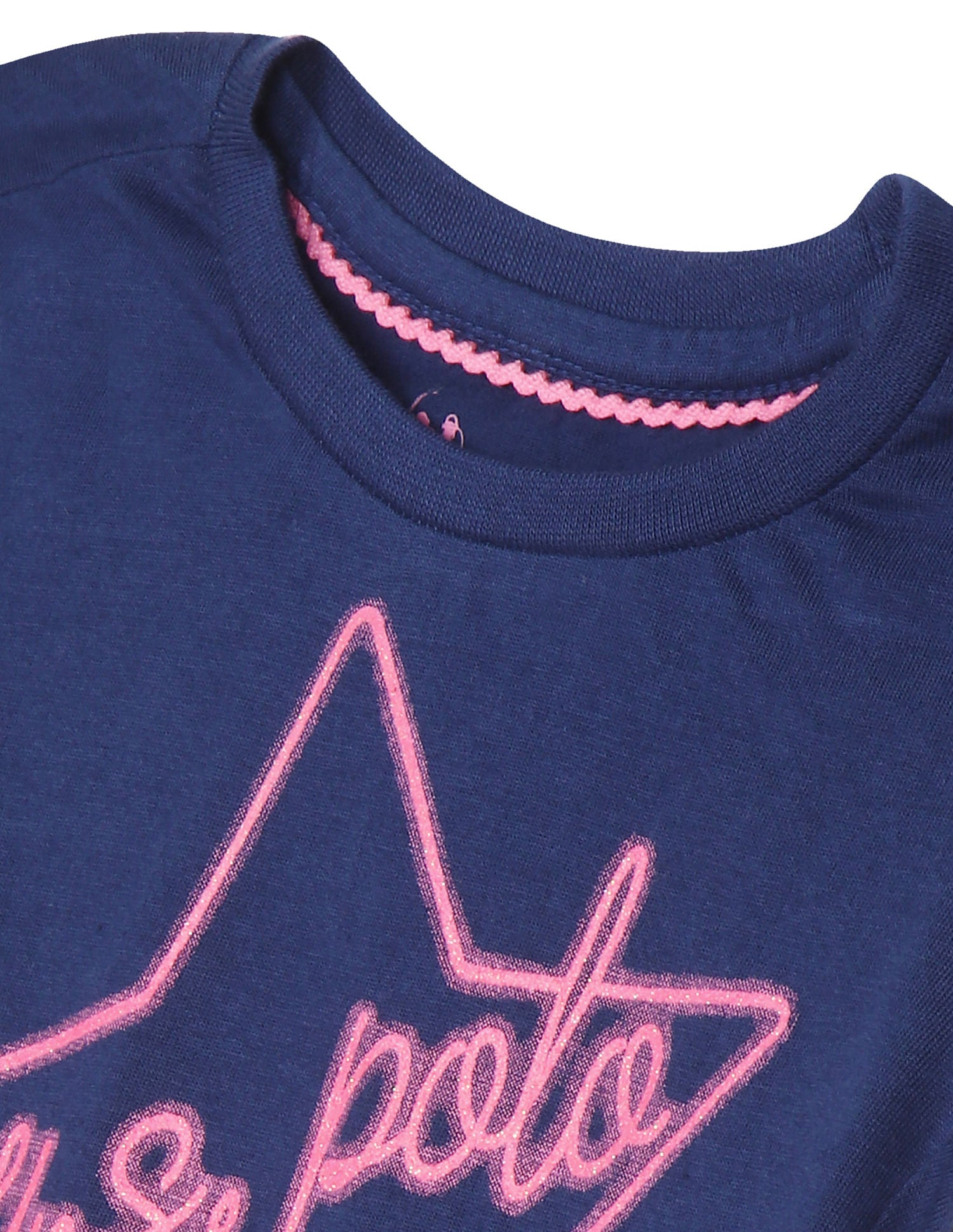 Crew Neck Glitter Logo T-Shirt Navy - U.S. POLO ASSN. | Large