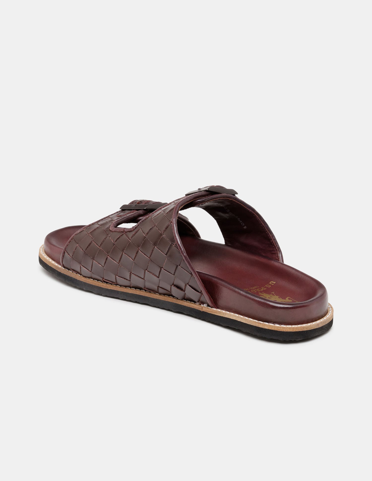 Men Hall Double Strap Flip Flops Burgundy - U.S. POLO ASSN. | Large