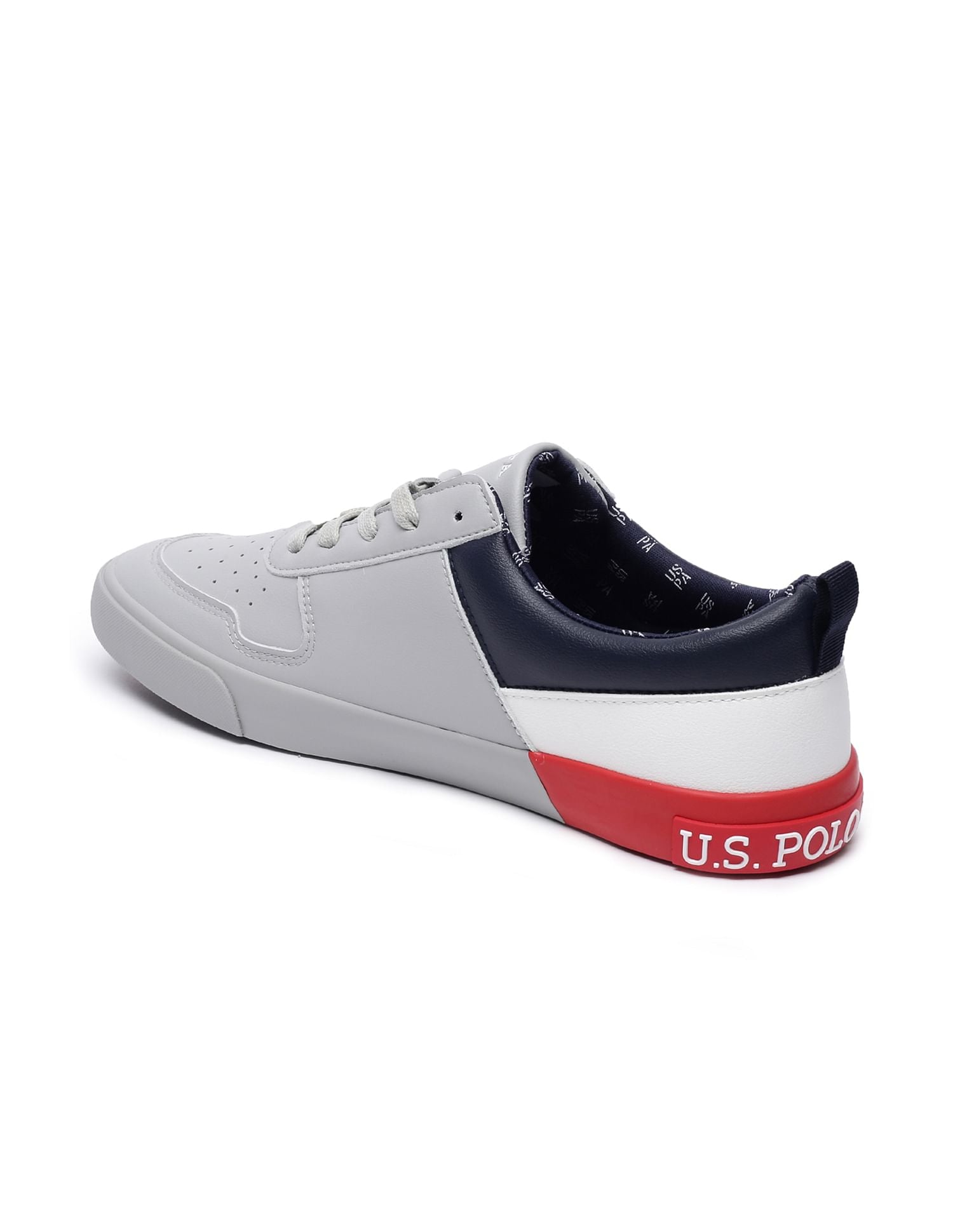 Panelled Colour Block Clanal Sneakers Grey - U.S. POLO ASSN. | Large