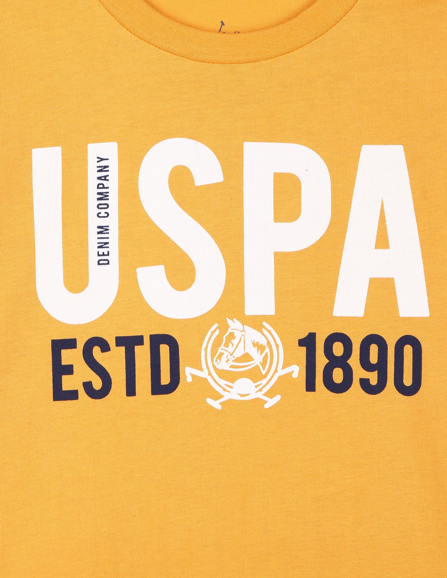 Cotton Brand Print T-Shirt Yellow - U.S. POLO ASSN. | Large