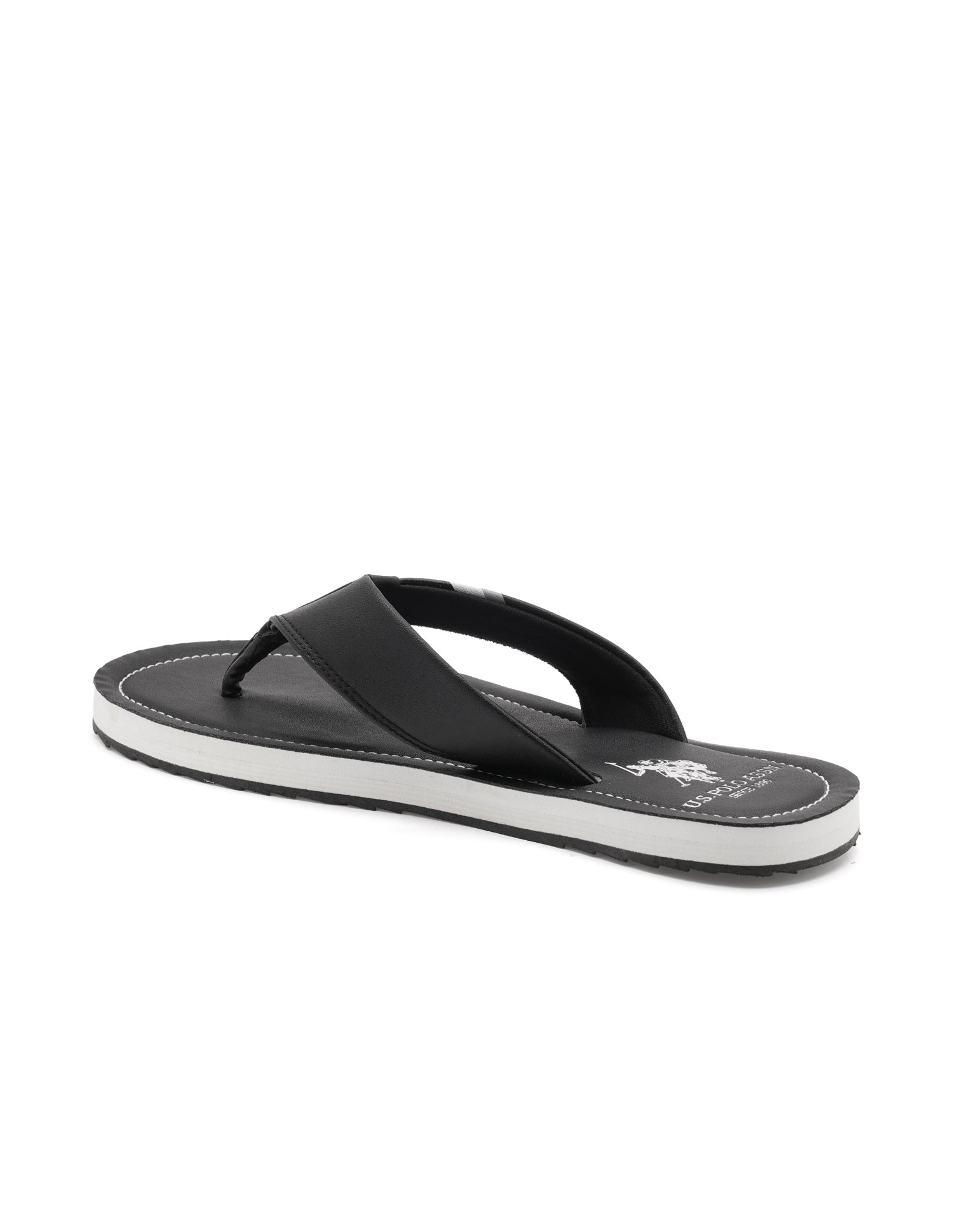 Men Patt 3 Slippers Black - U.S. POLO ASSN. | Large