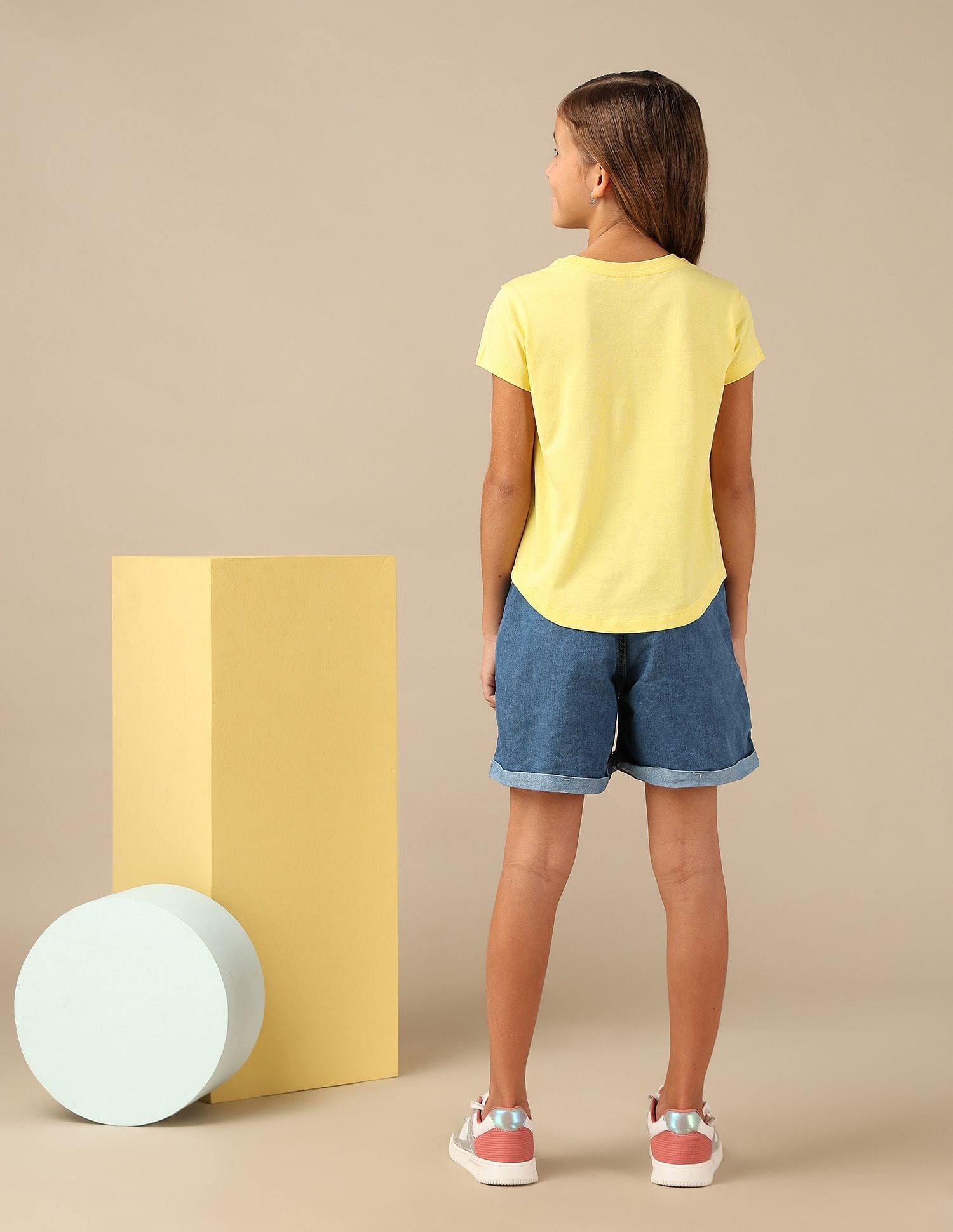 Girls Flip Sequins Relaxed Fit  T-Shirt Yellow - U.S. POLO ASSN. | Large